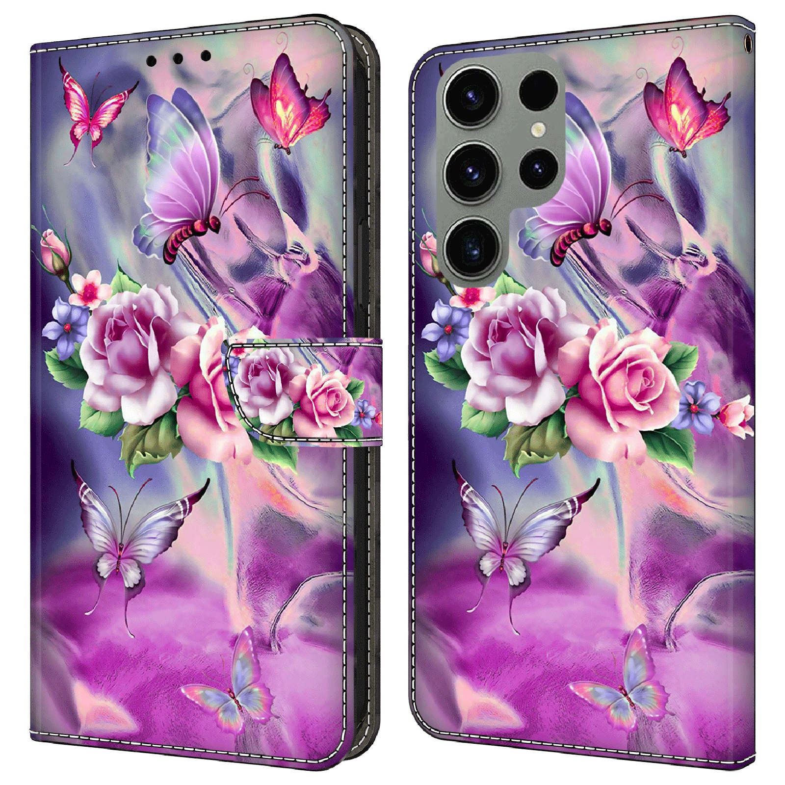 Für Samsung Galaxy S23 Ultra 3D Muster Phone Hülle PU Leder Brieftasche Cover - Schmetterlinge / Blumen, Galaxy S23 Ultra
Für Samsung Galaxy S23 Ultra 3D Muster Phone Hülle PU Leder Brieftasche Cover - Schmetterlinge / Blumen, Galaxy S23 Ultra