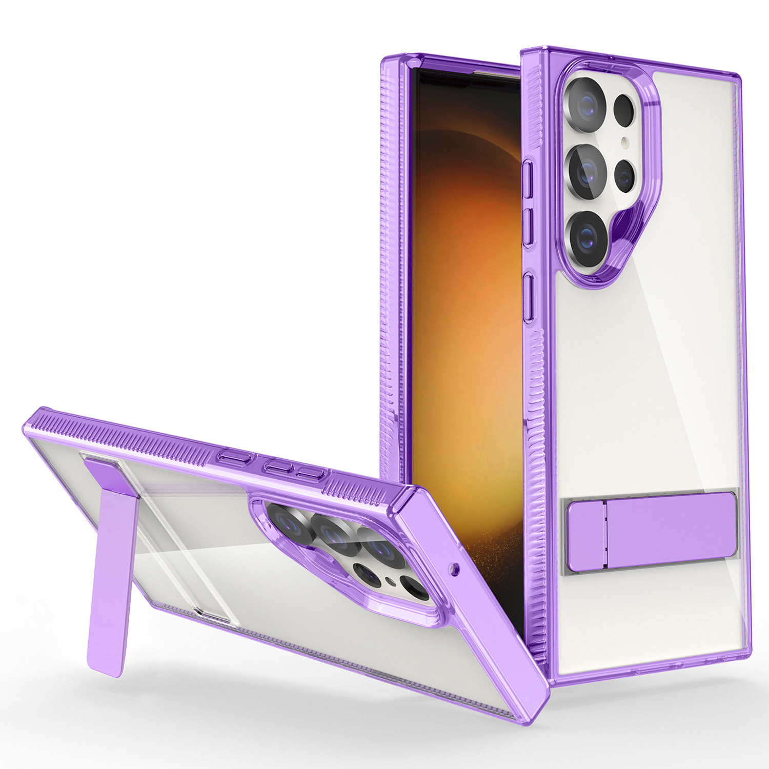 Style G Für Samsung Galaxy S23 Ultra Kickstand TPU + Acryl Clear Case Protective Phone Cover - Lila, Galaxy S23 Ultra
Style G Für Samsung Galaxy S23 Ultra Kickstand TPU + Acryl Clear Case Protective Phone Cover - Lila, Galaxy S23 Ultra