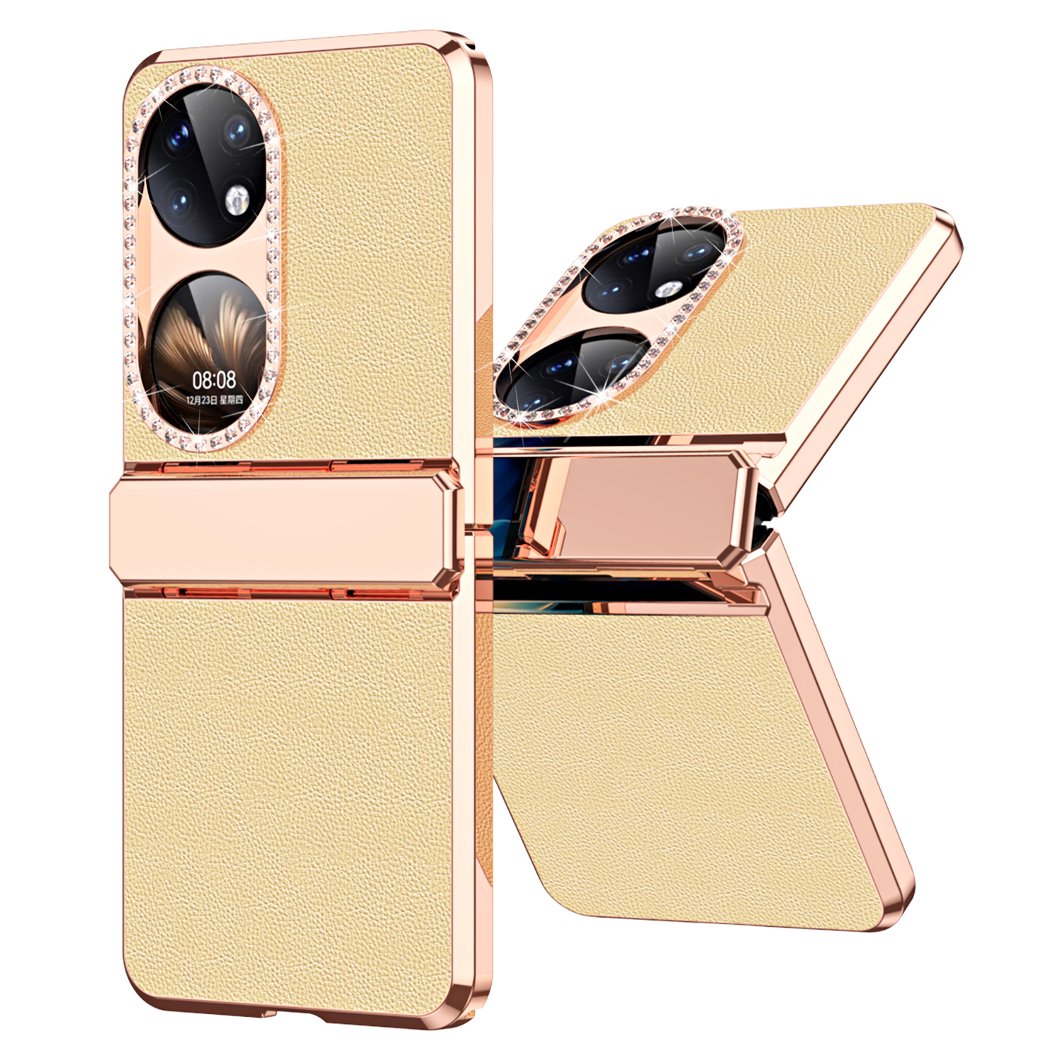Für Huawei P50 4G Elektroplieren Schlanke Telefonhülle PU Leder+pc Scharnierschutzabdeckung - Gold, Huawei P50 4G
Für Huawei P50 4G Elektroplieren Schlanke Telefonhülle PU Leder+pc Scharnierschutzabdeckung - Gold, Huawei P50 4G