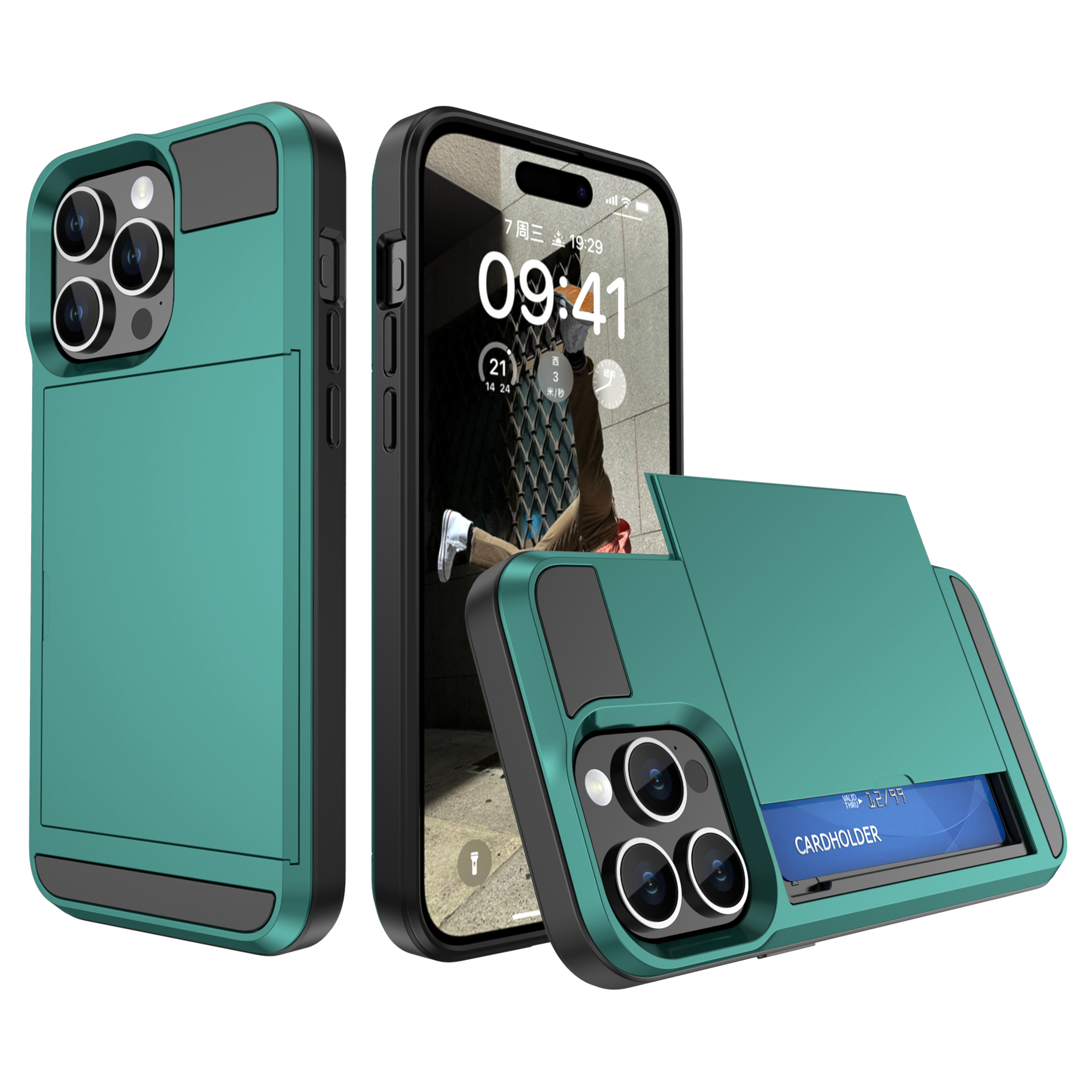 PC + Tpu-telefonabdeckung Für Iphone 15, Sliding Card Holder Anti-scratch Back Case - Blau, iPhone 15
PC + Tpu-telefonabdeckung Für Iphone 15, Sliding Card Holder Anti-scratch Back Case - Blau, iPhone 15
