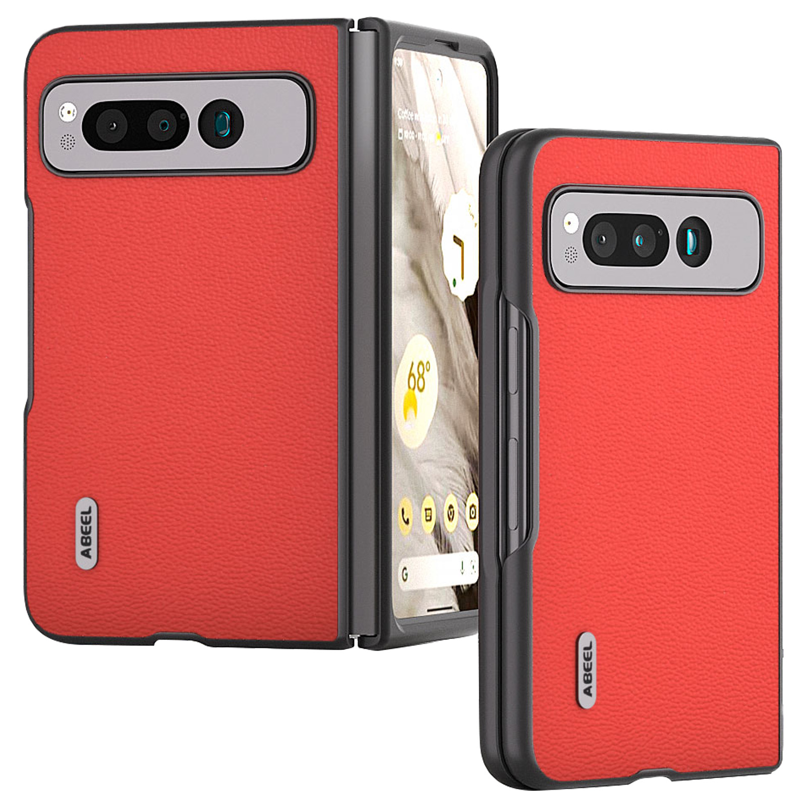 Abeel Für Google Pixel Fold Protective Deck - Rot, Google Pixel Fold 
Abeel Für Google Pixel Fold Protective Deck - Rot, Google Pixel Fold