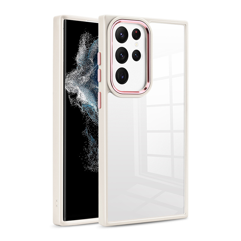 Für Samsung Galaxy S23 Ultra PC+TPU Clear Case Metal Camera Rahmen Schockdes Schutzphase - Altweiß, Galaxy S23 Ultra
Für Samsung Galaxy S23 Ultra PC+TPU Clear Case Metal Camera Rahmen Schockdes Schutzphase - Altweiß, Galaxy S23 Ultra