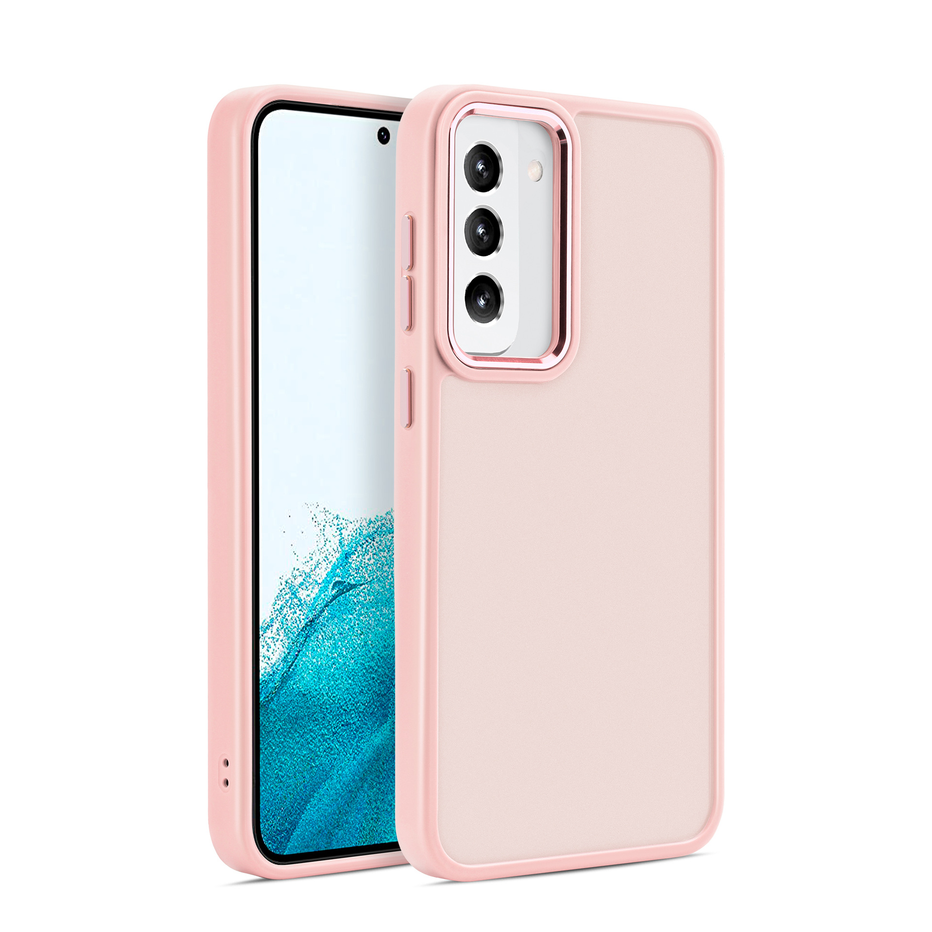 Für Samsung Galaxy S23 PC+TPU Skin-touch Phone Hülle Metallkamera Rahmenschutzabdeckung - Rosa, Galaxy S23
Für Samsung Galaxy S23 PC+TPU Skin-touch Phone Hülle Metallkamera Rahmenschutzabdeckung - Rosa, Galaxy S23