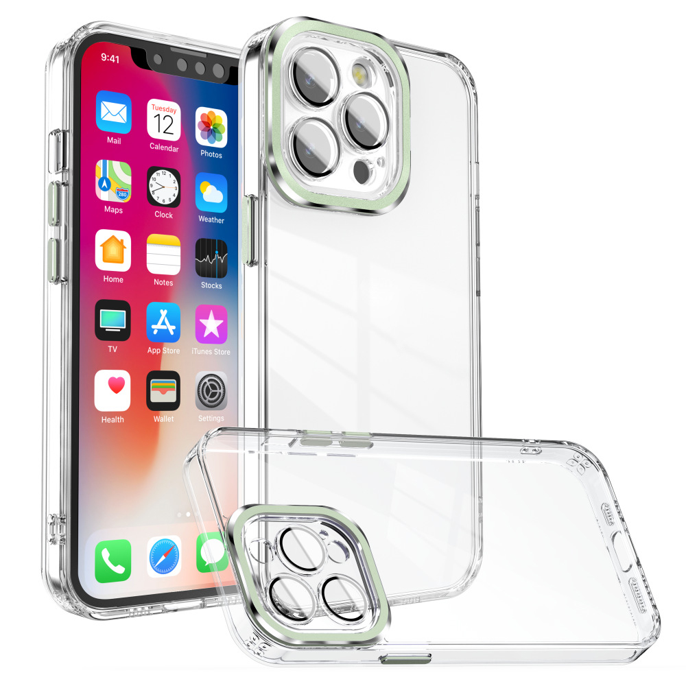 Für Iphone 13 Pro Max Phone Deckung Transparent TPU+PC -hülle Mit Glaslinsenfilm - Matcha Green, iPhone 13 Pro Max
Für Iphone 13 Pro Max Phone Deckung Transparent TPU+PC -hülle Mit Glaslinsenfilm - Matcha Green, iPhone 13 Pro Max