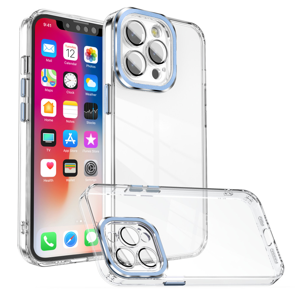 Für Iphone 13 Pro Max Phone Deckung Transparent TPU+PC -hülle Mit Glaslinsenfilm - Baby Blau, iPhone 13 Pro Max
Für Iphone 13 Pro Max Phone Deckung Transparent TPU+PC -hülle Mit Glaslinsenfilm - Baby Blau, iPhone 13 Pro Max