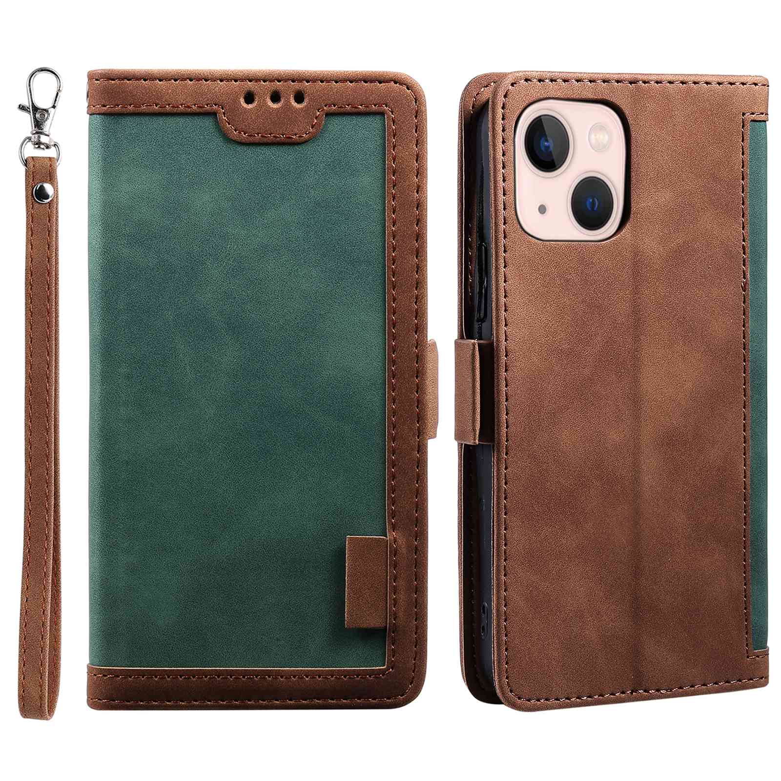 Für Das Iphone 15 Plus PU Leder Brieftaschenhülle Farbspleißen Retro Flip Ständer Mit Handgelenkriemen - Grün, iPhone 15 Plus
Für Das Iphone 15 Plus PU Leder Brieftaschenhülle Farbspleißen Retro Flip Ständer Mit Handgelenkriemen - Grün, iPhone 15 Plus