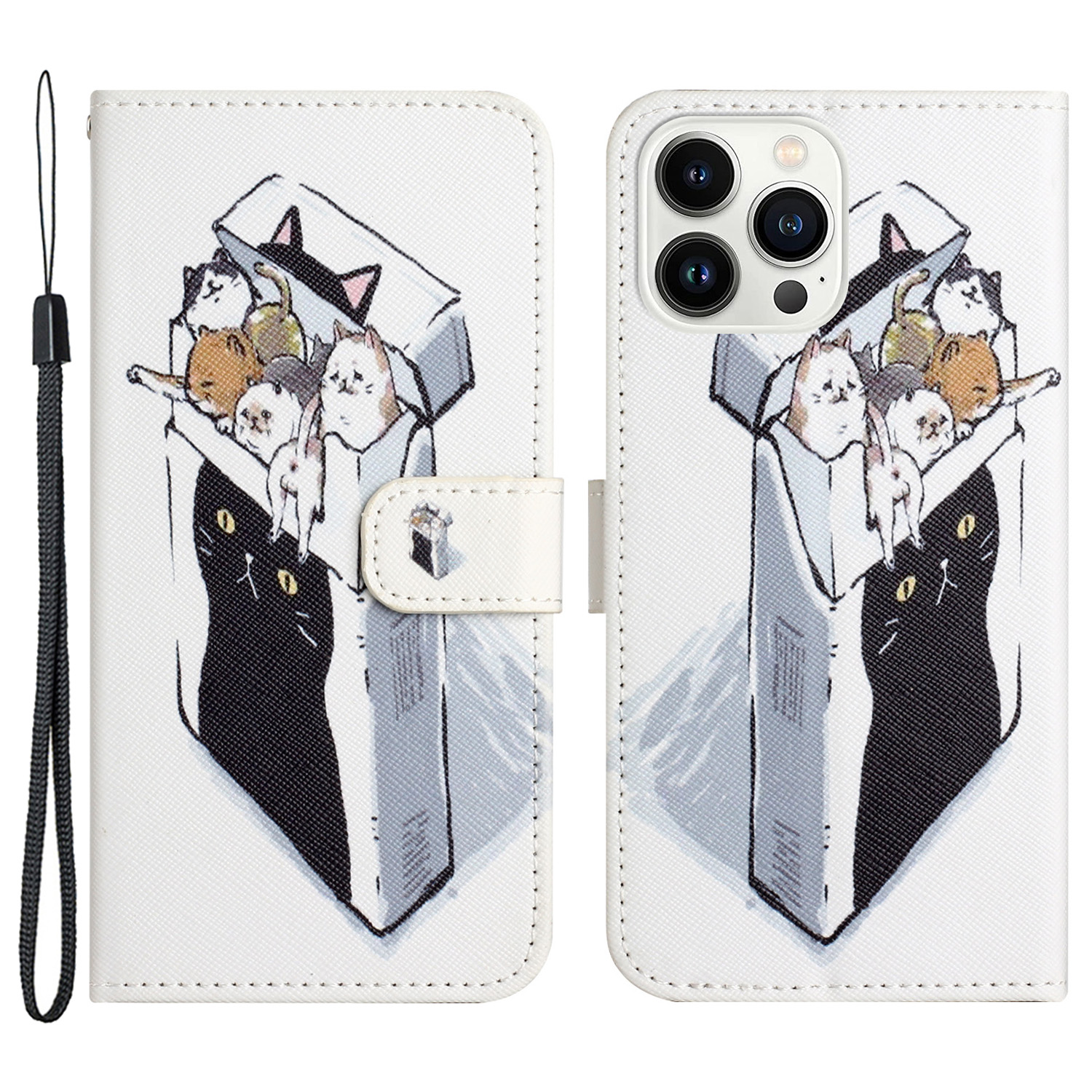 Für Iphone 15 Pro Max Wallet Hülle PU Leder 3D Muster Druckständer Telefonabdeckung - Katzen, iPhone 15 Pro Max
Für Iphone 15 Pro Max Wallet Hülle PU Leder 3D Muster Druckständer Telefonabdeckung - Katzen, iPhone 15 Pro Max