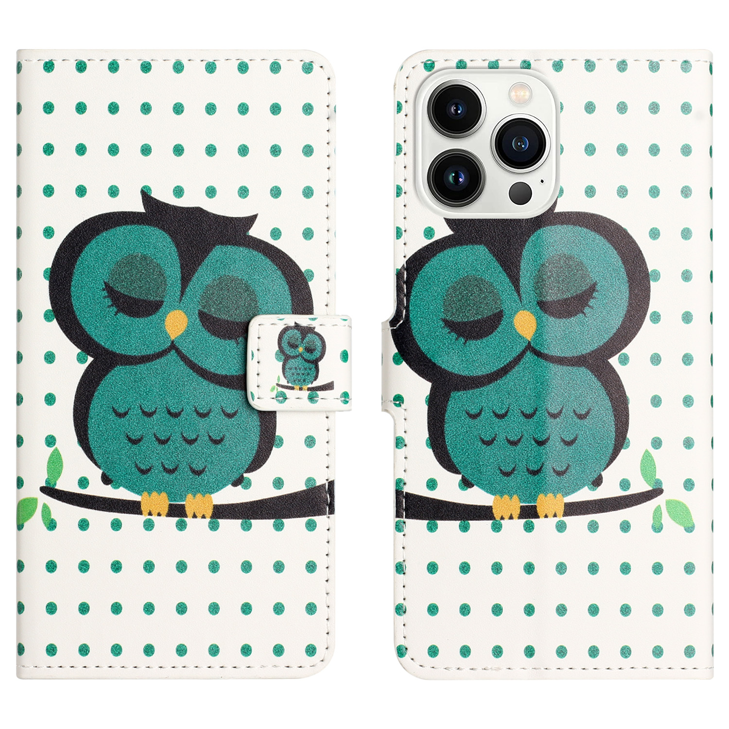 Für Iphone 15 Pro Max PU Leder Flip Protective Case Muster Druckst. Brieftasche Telefonabdeckung - Punkte / Eule, iPhone 15 Pro Max
Für Iphone 15 Pro Max PU Leder Flip Protective Case Muster Druckst. Brieftasche Telefonabdeckung - Punkte / Eule, iPhone 15 Pro Max