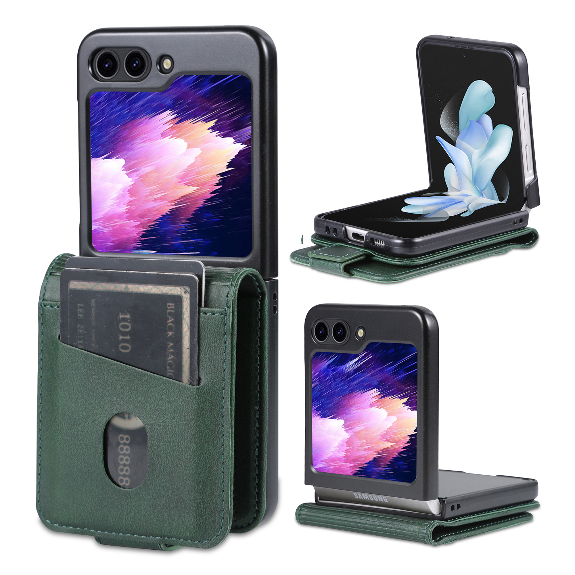 AZNS Für Samsung Galaxy Z Flip5 5G Leder -handy -kartonhalter -telefonabdeckung - Grün, Galaxy Z Flip5 5G
AZNS Für Samsung Galaxy Z Flip5 5G Leder -handy -kartonhalter -telefonabdeckung - Grün, Galaxy Z Flip5 5G