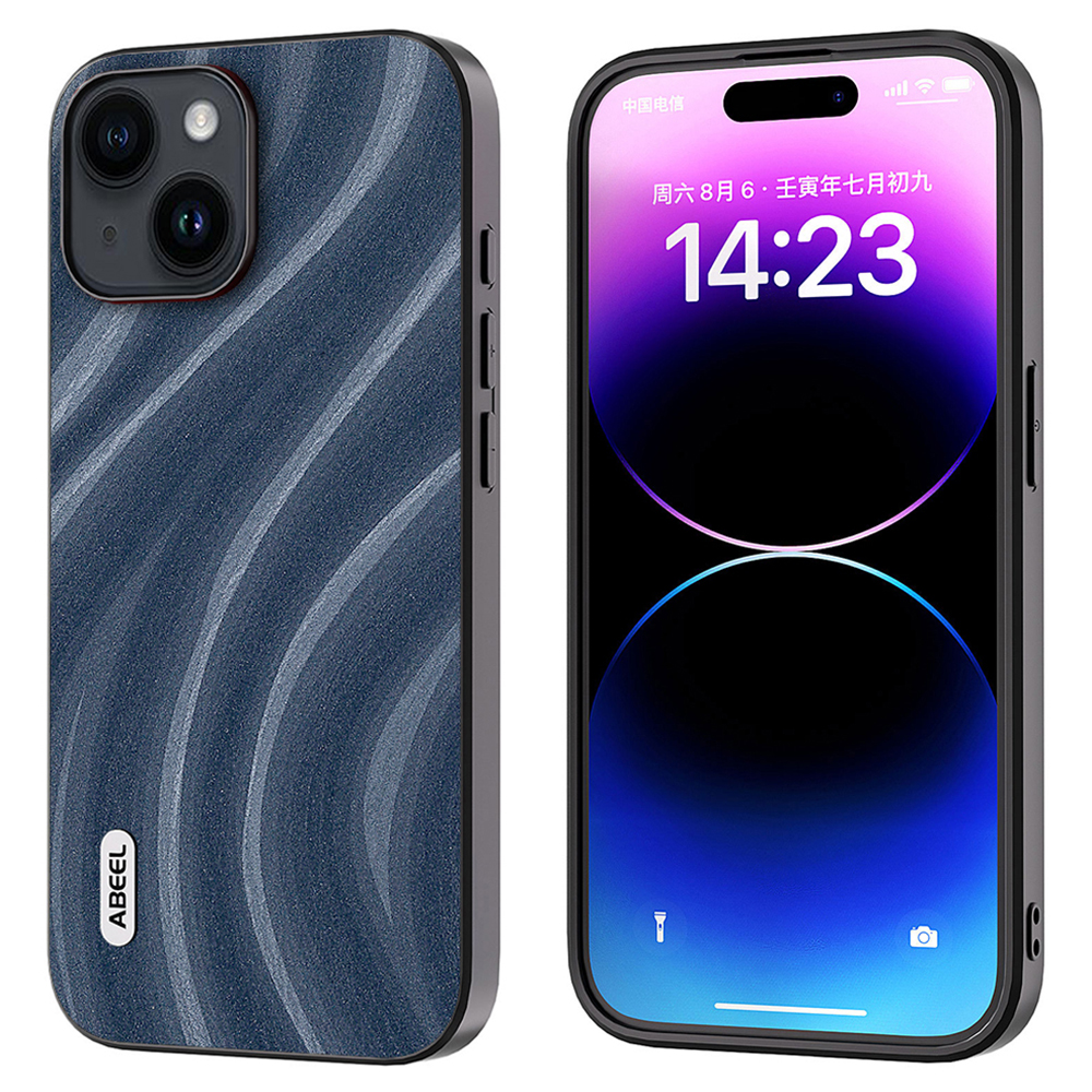 ABEEL Milky Way-serie Für Iphone 15 Plus Pu-lederschicht-telefonabdeckung Anti-kratzer-pc+tpu-hülle - Blau, iPhone 15 Plus 
ABEEL Milky Way-serie Für Iphone 15 Plus Pu-lederschicht-telefonabdeckung Anti-kratzer-pc+tpu-hülle - Blau, iPhone 15 Plus