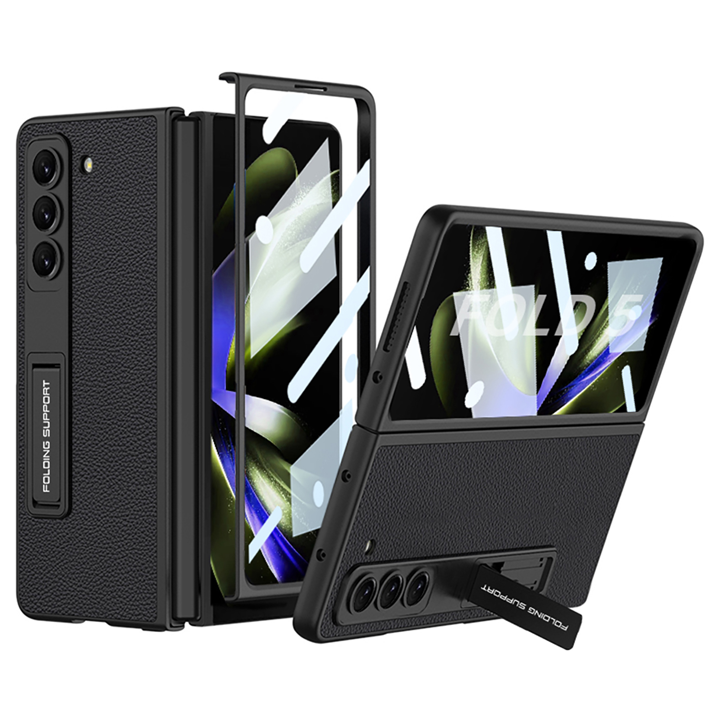 GKK Für Samsung Galaxy Z Fold5 5G Elektroplatte Telefonhülle Hartes PC PU Leder -kickstand Telefonabdeckung Mit Temperaturem Glafilm - Schwarz, Galaxy Z Fold5 5G
GKK Für Samsung Galaxy Z Fold5 5G Elektroplatte Telefonhülle Hartes PC PU Leder -kickstand Telefonabdeckung Mit Temperaturem Glafilm - Schwarz, Galaxy Z Fold5 5G