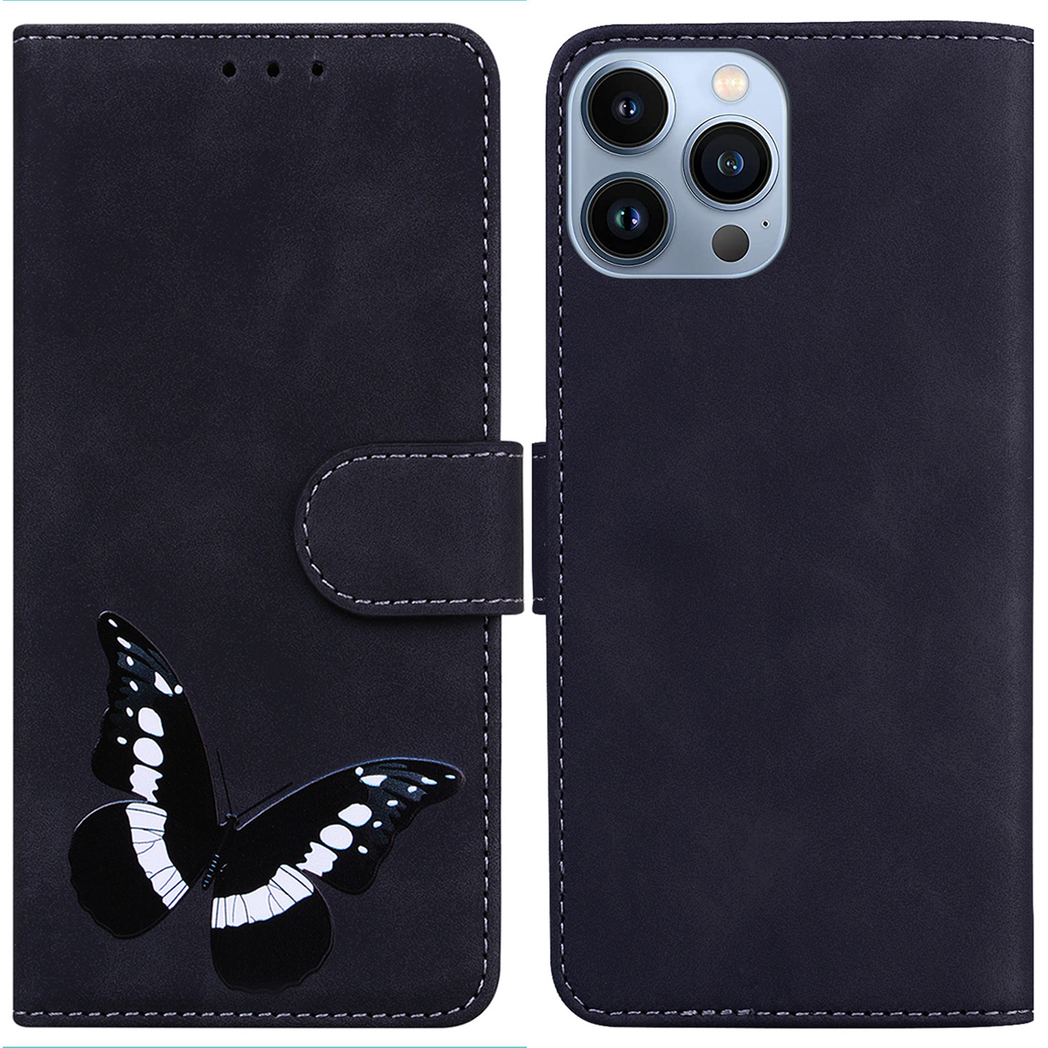 Für Iphone 15 Pro Max Anti-scratch Flip Ständer Wallet Hülle PU Leder Schmetterlingsdruck Telefonabdeckung - Schwarz, iPhone 15 Pro Max
Für Iphone 15 Pro Max Anti-scratch Flip Ständer Wallet Hülle PU Leder Schmetterlingsdruck Telefonabdeckung - Schwarz, iPhone 15 Pro Max