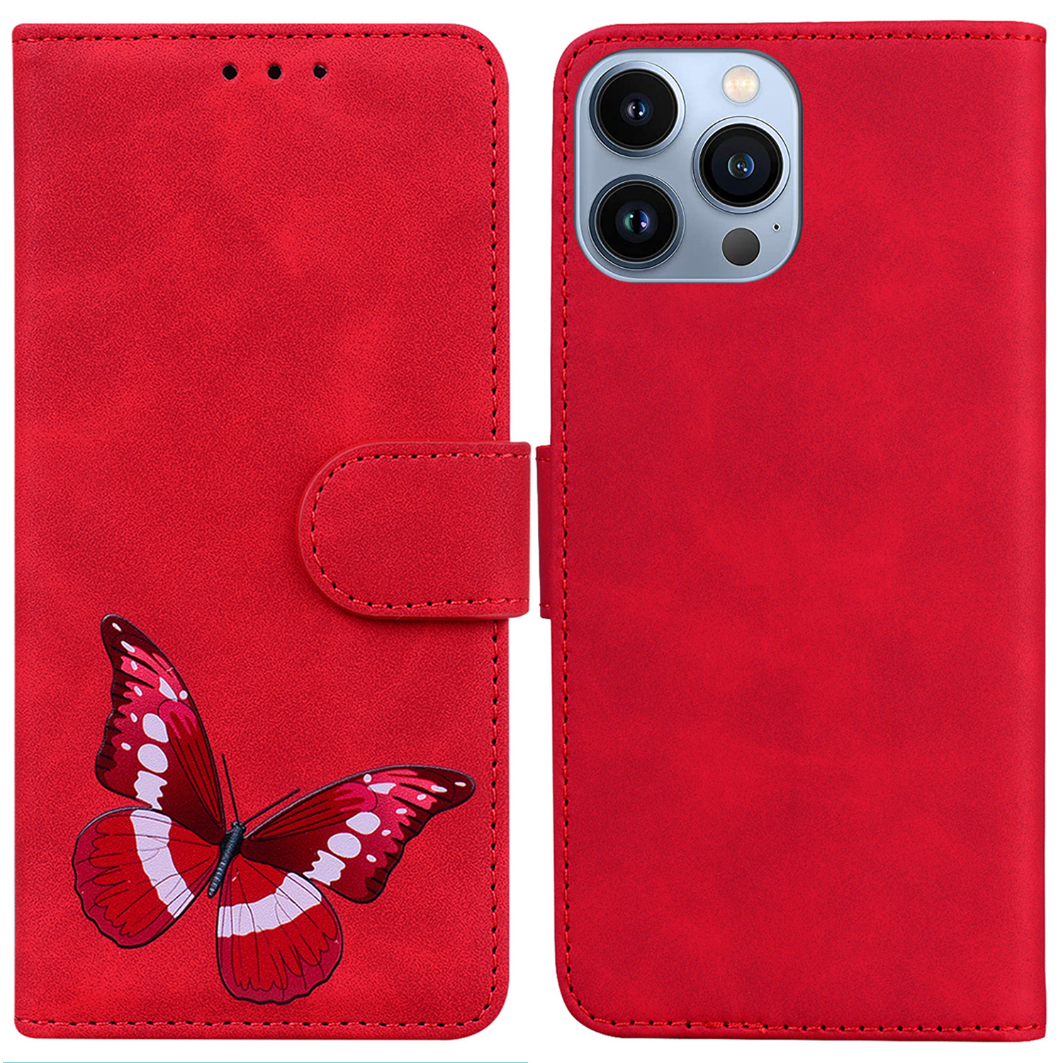 Für Iphone 15 Pro Flip Ständer PU Leder+tpu -hülle Schmetterlingsdruck Telefonabdeckung - Rot, iPhone 15 Pro
Für Iphone 15 Pro Flip Ständer PU Leder+tpu -hülle Schmetterlingsdruck Telefonabdeckung - Rot, iPhone 15 Pro