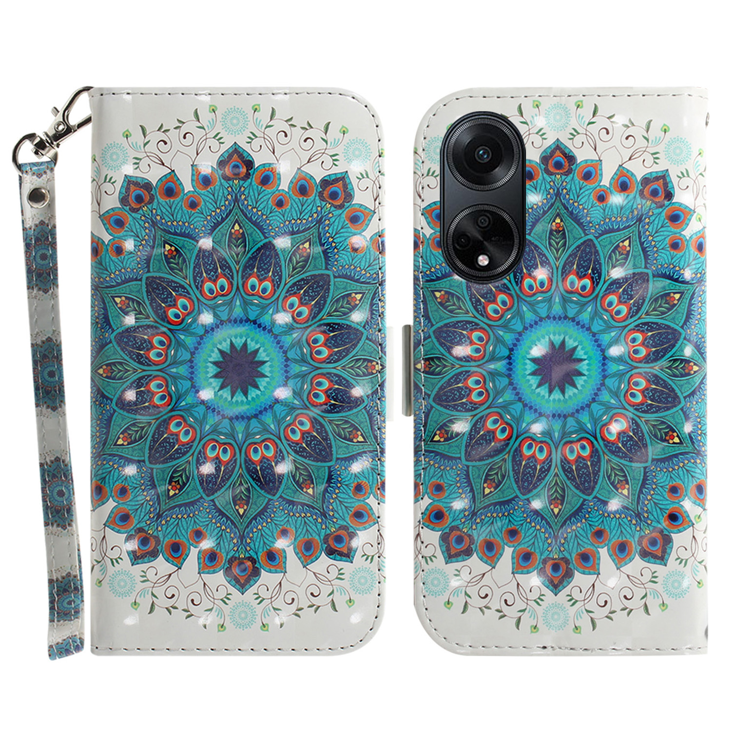 Stand Telefonkoffer Für Oppo F23 5G / A98 5G / A1 5g, PU Leder Brieftasche 3D -musterdruckabdeckung Mit Riemen - Pfauenkranz, Oppo F23 5G
Stand Telefonkoffer Für Oppo F23 5G / A98 5G / A1 5g, PU Leder Brieftasche 3D -musterdruckabdeckung Mit Riemen - Pfauenkranz, Oppo F23 5G
