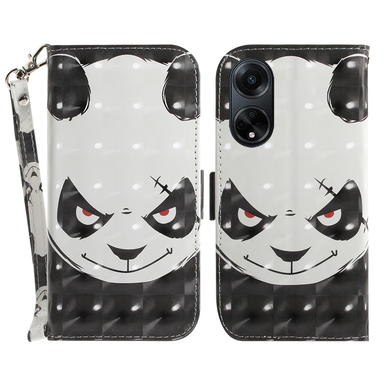 Stand Telefonkoffer Für Oppo F23 5G / A98 5G / A1 5g, PU Leder Brieftasche 3D -musterdruckabdeckung Mit Riemen - Wütender Panda, Oppo F23 5G
Stand Telefonkoffer Für Oppo F23 5G / A98 5G / A1 5g, PU Leder Brieftasche 3D -musterdruckabdeckung Mit Riemen - Wütender Panda, Oppo F23 5G