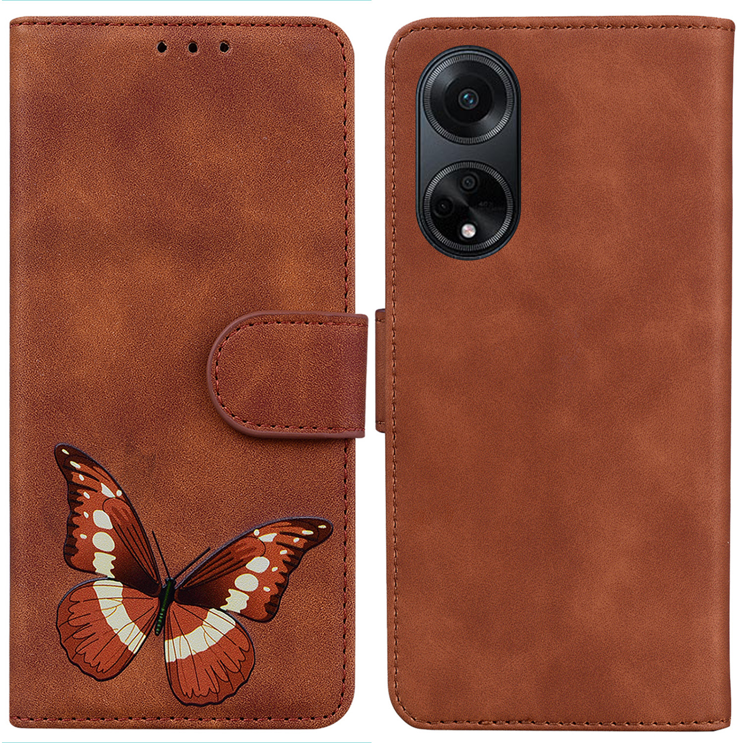 Lederbrieftasche Für Oppo F23 5G / A98 5G / A1 5g, Stand Butterfly Printing Skin-touch-telefonabdeckung - Braun, Oppo F23 5G
Lederbrieftasche Für Oppo F23 5G / A98 5G / A1 5g, Stand Butterfly Printing Skin-touch-telefonabdeckung - Braun, Oppo F23 5G