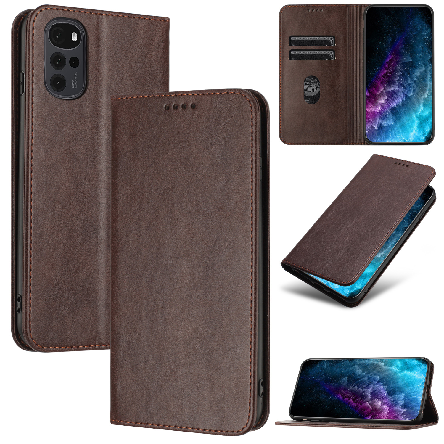 PU Leder RFID -blockierungshülle Für Motorola Moto G22 / E32s 4g, Standkartenhalter -telefonabdeckung - Braun, Motorola Moto G22
PU Leder RFID -blockierungshülle Für Motorola Moto G22 / E32s 4g, Standkartenhalter -telefonabdeckung - Braun, Motorola Moto G22