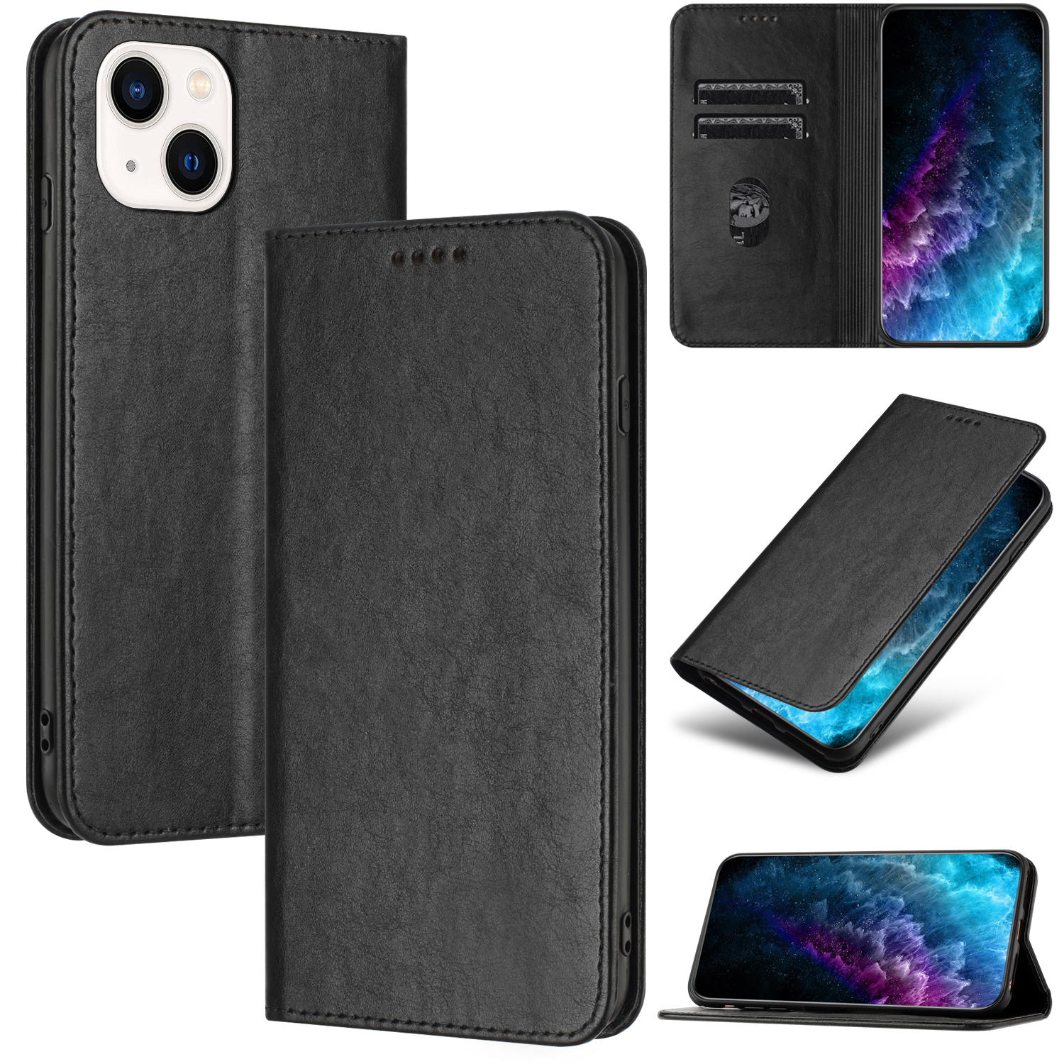 RFID -blockierung Telefonständer Cover Für Iphone 14, PU Leder Magnetic Clospure Card Halter Hülle - Schwarz, iPhone 14
RFID -blockierung Telefonständer Cover Für Iphone 14, PU Leder Magnetic Clospure Card Halter Hülle - Schwarz, iPhone 14
