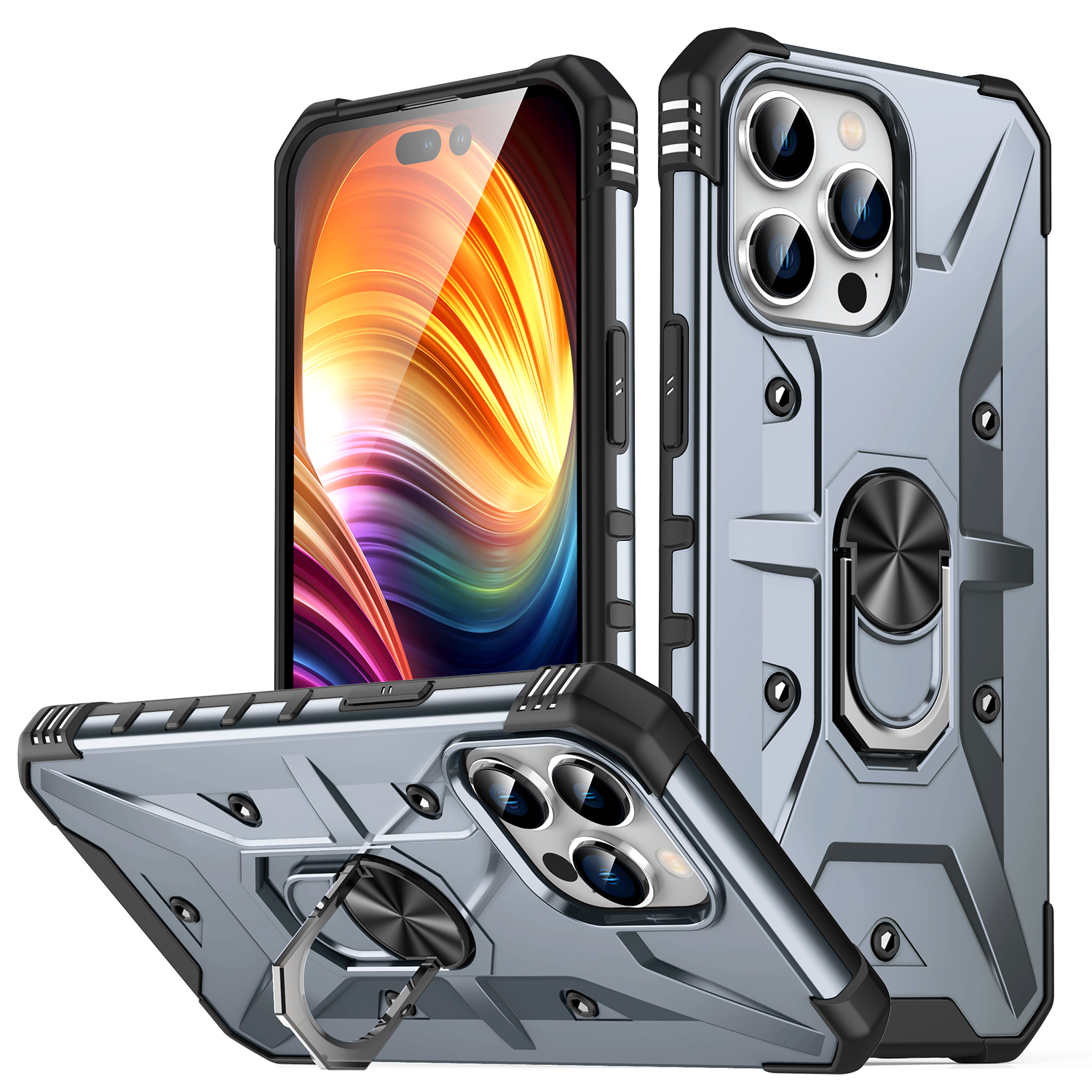 Für Das Iphone 15 Pro Max Anti-slip-pc+ Tpu-telefonhülle Kickstand Stoßdichtschutzschutzabdeckung - Grau, iPhone 15 Pro Max
Für Das Iphone 15 Pro Max Anti-slip-pc+ Tpu-telefonhülle Kickstand Stoßdichtschutzschutzabdeckung - Grau, iPhone 15 Pro Max