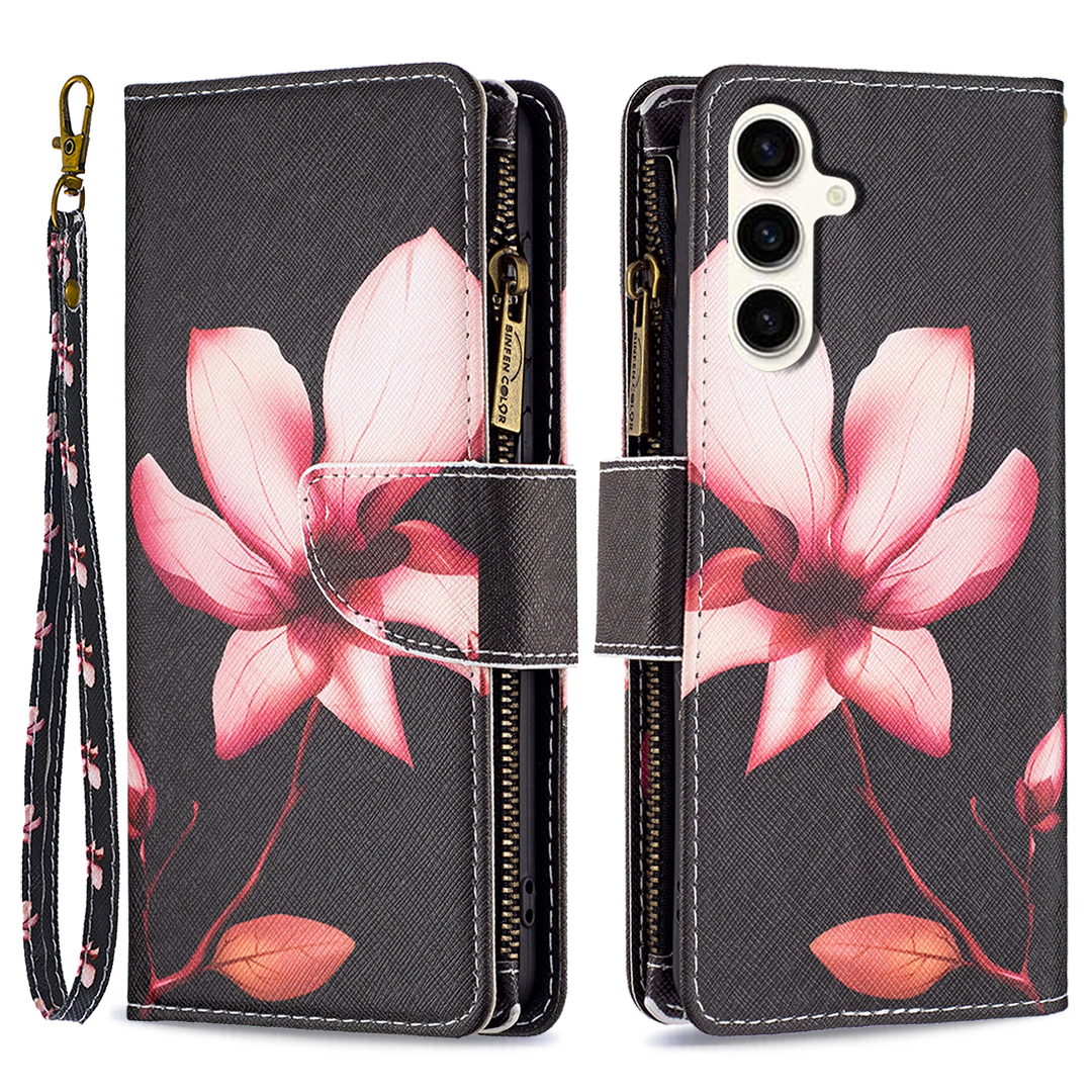 BF03 Reißverschluss -taschenbrieftasche Hülle Für Samsung Galaxy S23 Fe, PU -ledermuster -druckständer Telefonabdeckung - Pinke Blume, Galaxy S23 FE
BF03 Reißverschluss -taschenbrieftasche Hülle Für Samsung Galaxy S23 Fe, PU -ledermuster -druckständer Telefonabdeckung - Pinke Blume, Galaxy S23 FE