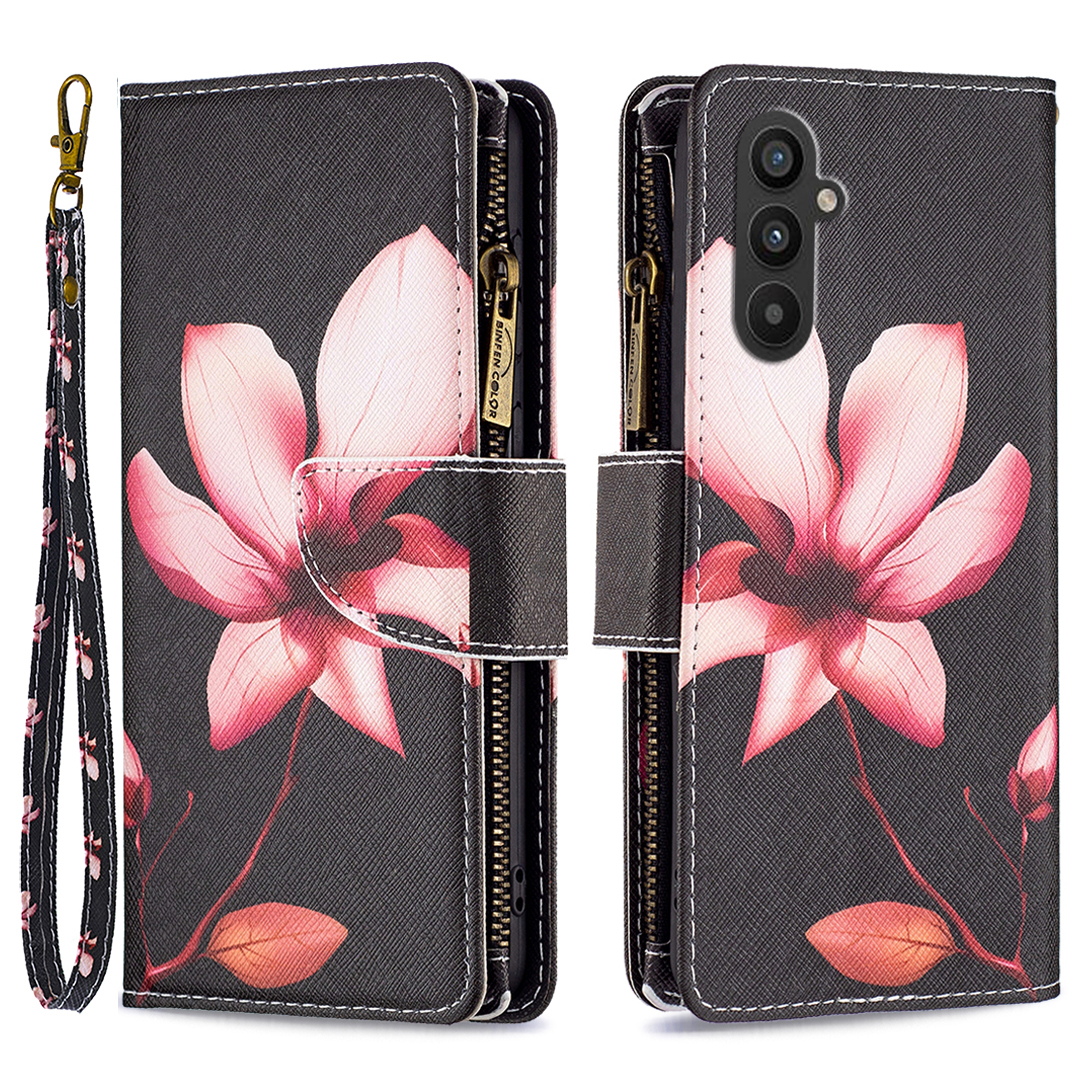 BF03 Leder Brieftasche Hülle Für Samsung Galaxy A25 5g, Musterdrucke Reißverschluss Pocket Ständer Telefonabdeckung - Pinke Blume, Galaxy A25 5G
BF03 Leder Brieftasche Hülle Für Samsung Galaxy A25 5g, Musterdrucke Reißverschluss Pocket Ständer Telefonabdeckung - Pinke Blume, Galaxy A25 5G