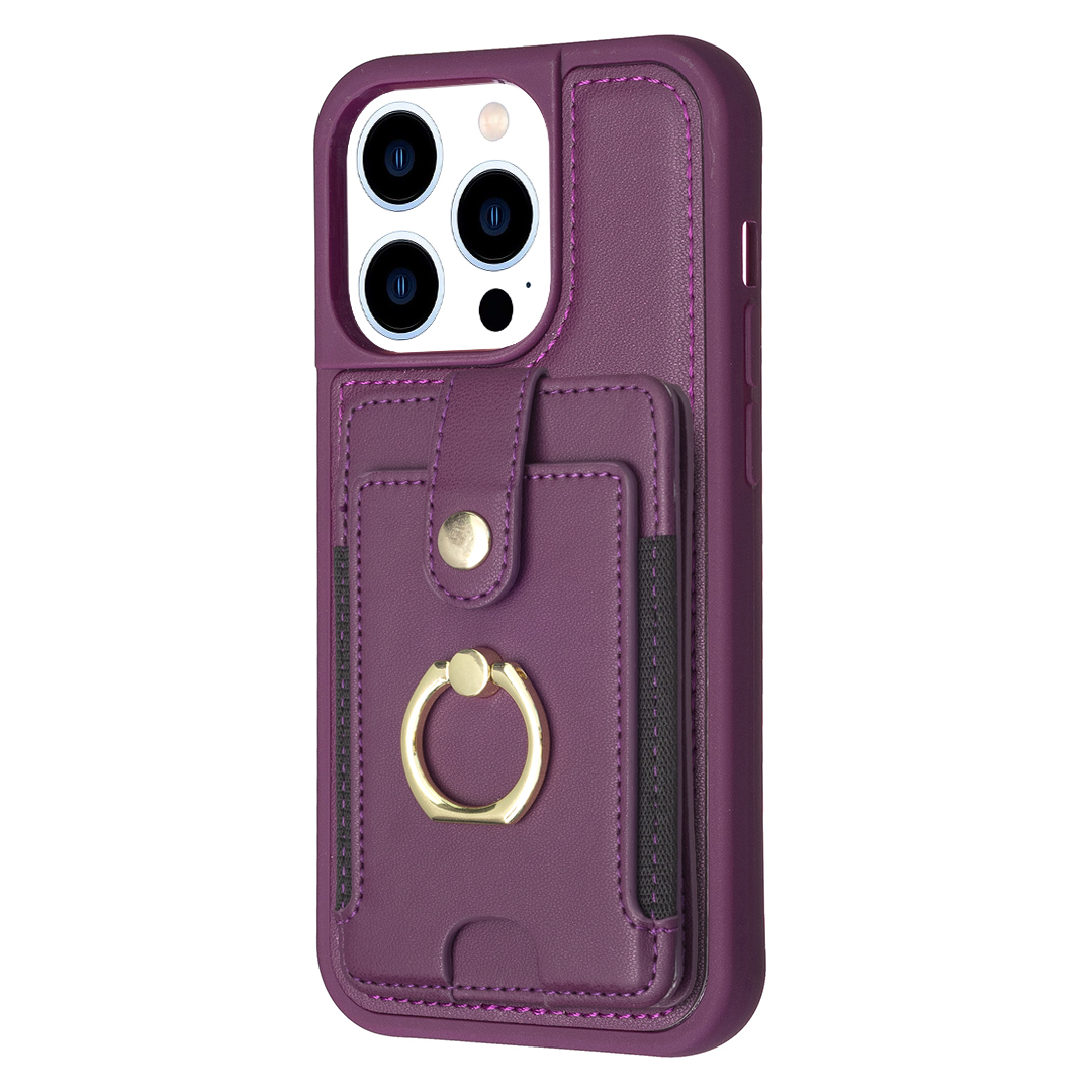 BF27 Für Iphone 14 Pro -karten -slots Telefonhülle PU -lederbeschichtete TPU -rotationsring -kickständer Cover - Dunkelviolett, iPhone 14 Pro
BF27 Für Iphone 14 Pro -karten -slots Telefonhülle PU -lederbeschichtete TPU -rotationsring -kickständer Cover - Dunkelviolett, iPhone 14 Pro