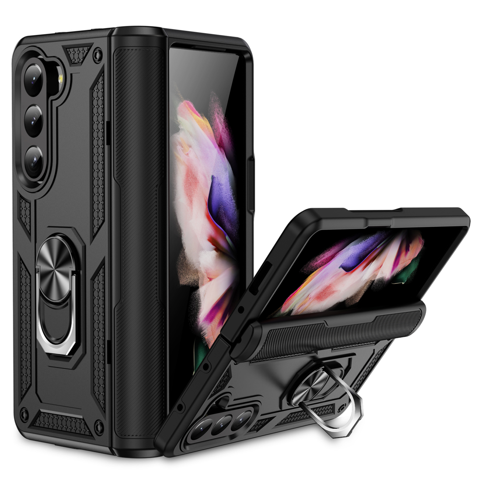 TPU+PC -telefonhülle Für Samsung Galaxy Z Fold5 5G Ringhalter Kickstandabdeckung Mit Autohalterung Metallblech - Schwarz, Galaxy Z Fold5 5G
TPU+PC -telefonhülle Für Samsung Galaxy Z Fold5 5G Ringhalter Kickstandabdeckung Mit Autohalterung Metallblech - Schwarz, Galaxy Z Fold5 5G