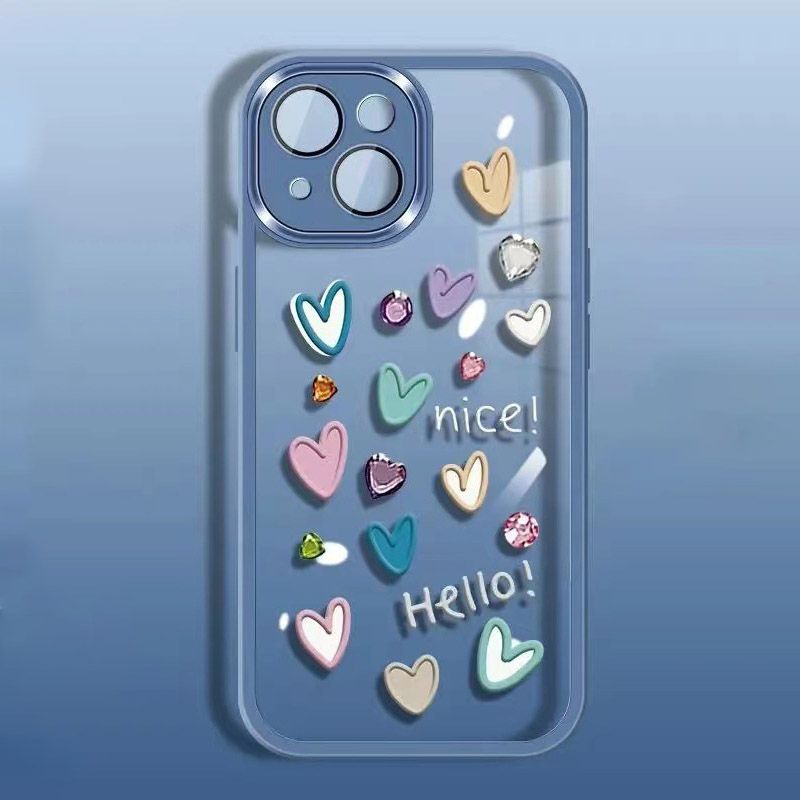 Für Iphone 13 TPU Phone Case Love Heart Muster Gedrucktes Cover Mit Kamera -objektivfilm - Transparent Blau, iPhone 13
Für Iphone 13 TPU Phone Case Love Heart Muster Gedrucktes Cover Mit Kamera -objektivfilm - Transparent Blau, iPhone 13