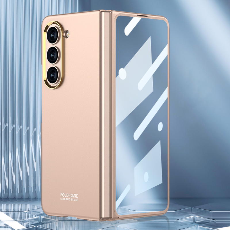 GKK Für Samsung Galaxy Z Fold5 5G Schocksicheres Hartpc -telefonhülle Mit Temperamentvollem Glasfilm - Gold, Galaxy Z Fold5 5G
GKK Für Samsung Galaxy Z Fold5 5G Schocksicheres Hartpc -telefonhülle Mit Temperamentvollem Glasfilm - Gold, Galaxy Z Fold5 5G