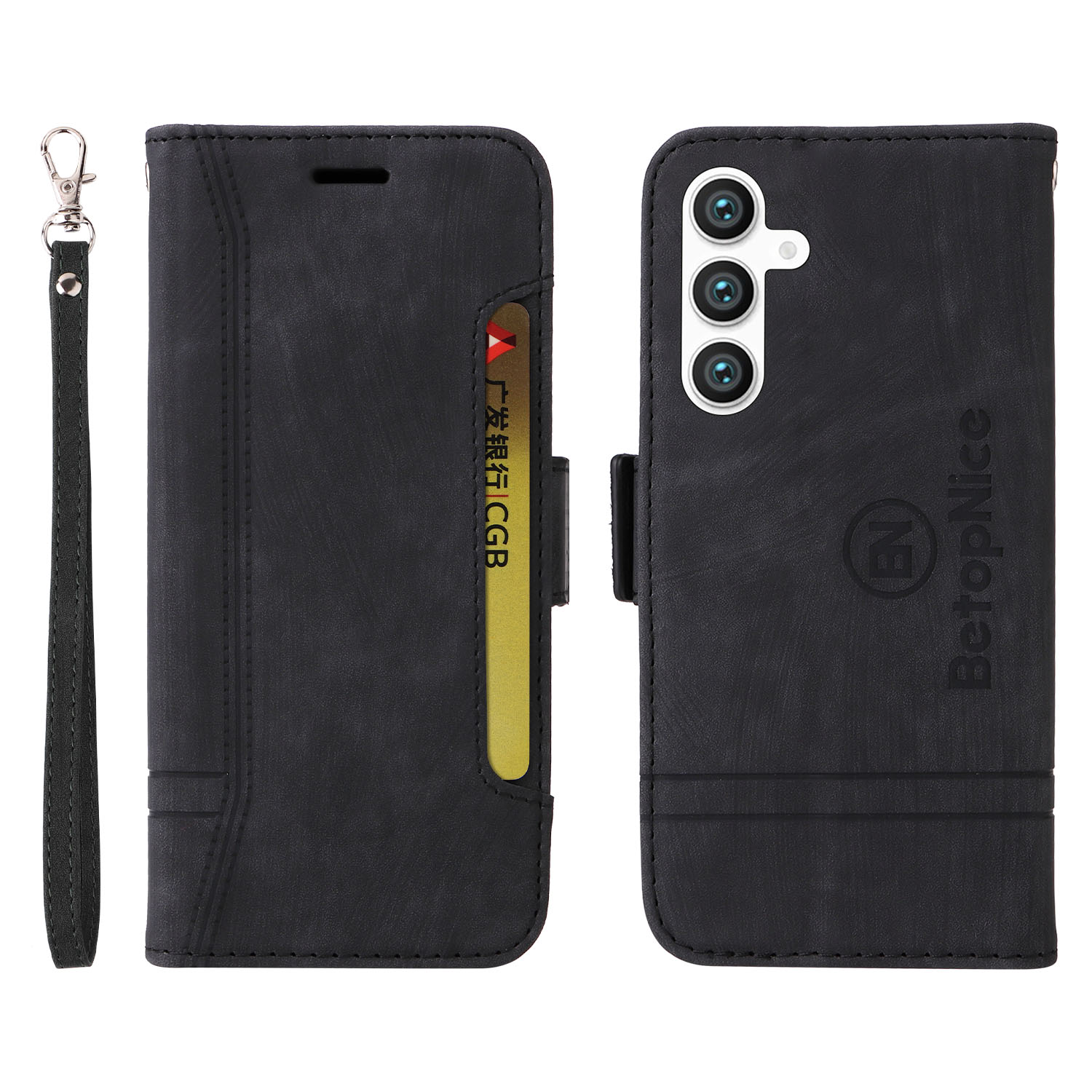 Betopnice 001 Für Samsung Galaxy S23 fe TPU + PU Leder -telefonhülle Stoßdämpfer Ständer Brieftaschenabdeckung - Schwarz, Galaxy S23 FE
Betopnice 001 Für Samsung Galaxy S23 fe TPU + PU Leder -telefonhülle Stoßdämpfer Ständer Brieftaschenabdeckung - Schwarz, Galaxy S23 FE