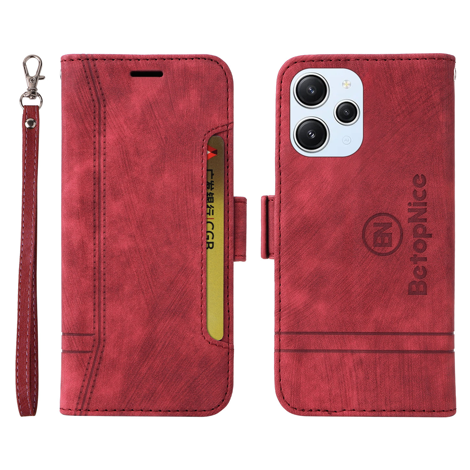 Betopnice 001 Für Xiaomi Redmi 12 4G Schockfeste Smartphone -abdeckung PU -leder -brieftaschenhülle - Rot, Xiaomi Redmi 12 4G
Betopnice 001 Für Xiaomi Redmi 12 4G Schockfeste Smartphone -abdeckung PU -leder -brieftaschenhülle - Rot, Xiaomi Redmi 12 4G