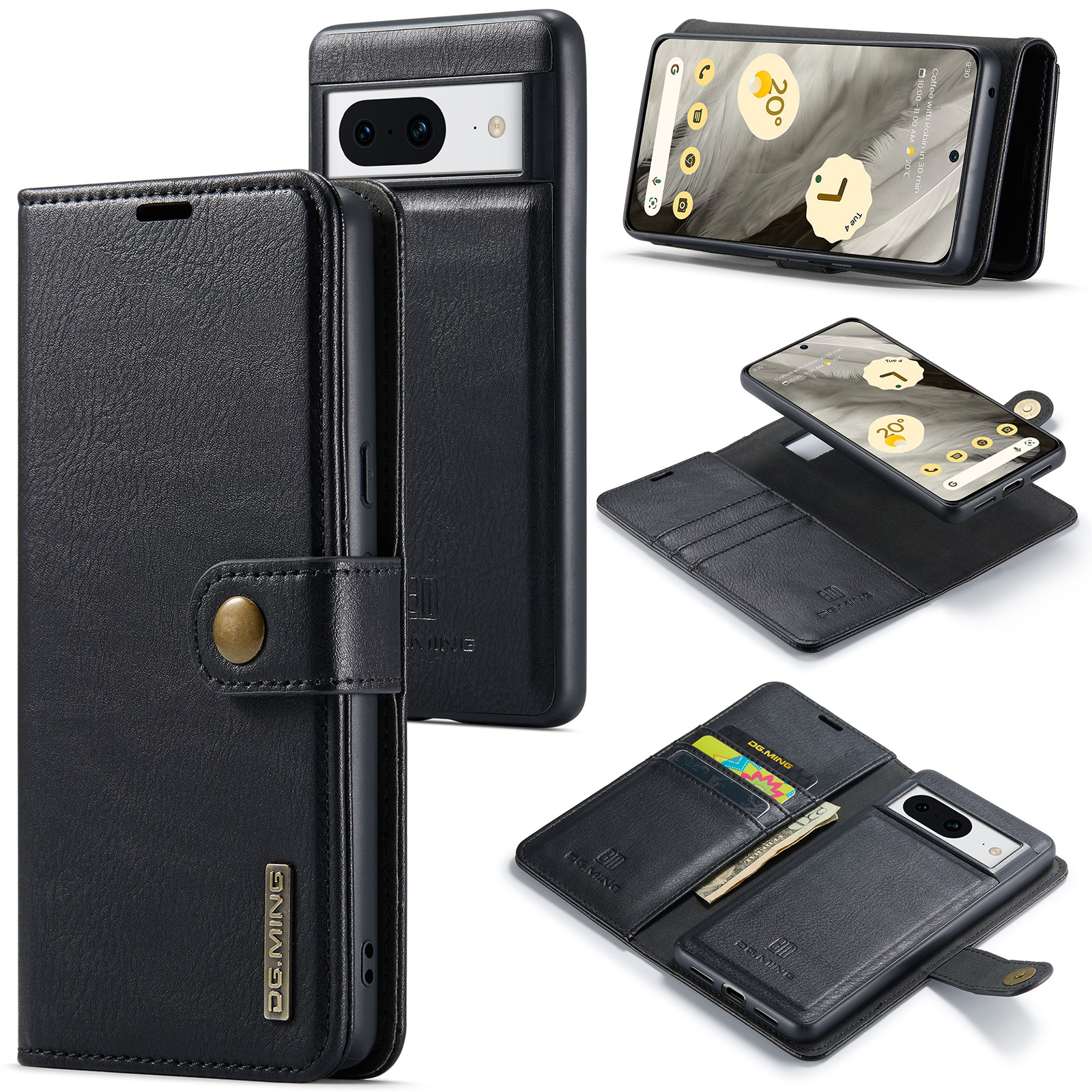 Dg. Ming Für Google Pixel 8 Abnehmbarer Magnethülle Fall Drop Proof Split Leder Brieftasche Cover - Schwarz, Google Pixel 8
Dg. Ming Für Google Pixel 8 Abnehmbarer Magnethülle Fall Drop Proof Split Leder Brieftasche Cover - Schwarz, Google Pixel 8