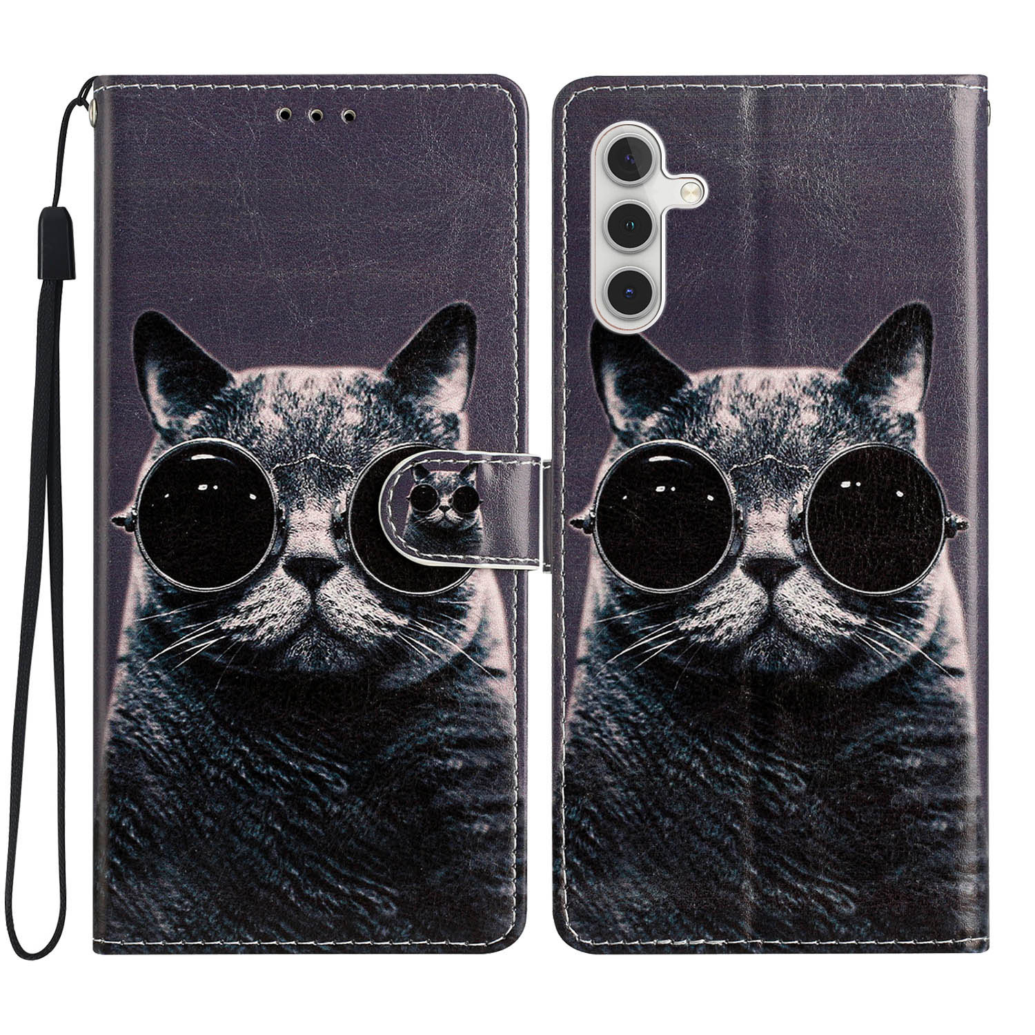 Für Samsung Galaxy A25 5G PU Leder Muster Druckphase Hülle Ständer Flip Wallet Wallet Mit Riemen - Brille Katze, Galaxy A25 5G
Für Samsung Galaxy A25 5G PU Leder Muster Druckphase Hülle Ständer Flip Wallet Wallet Mit Riemen - Brille Katze, Galaxy A25 5G