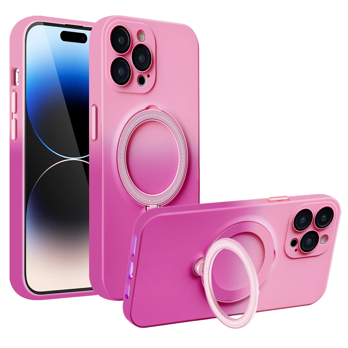 Für Iphone 14 Pro Magnetic Gradient Case Rotierende Kickstand -tpu -telefonabdeckung Mit Linsenschutz - Pink + Rot, iPhone 14 Pro
Für Iphone 14 Pro Magnetic Gradient Case Rotierende Kickstand -tpu -telefonabdeckung Mit Linsenschutz - Pink + Rot, iPhone 14 Pro