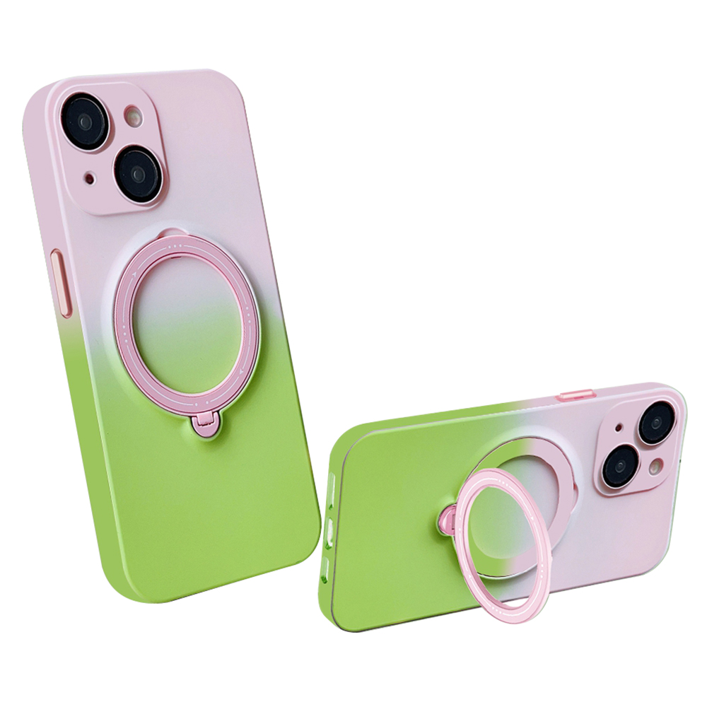 Für Das Iphone 13 Soft TPU Phone Hülle Magnetic Rotating Kickstand Gradientenabdeckung Mit Objektivschutz - Pink + Grün, iPhone 13
Für Das Iphone 13 Soft TPU Phone Hülle Magnetic Rotating Kickstand Gradientenabdeckung Mit Objektivschutz - Pink + Grün, iPhone 13
