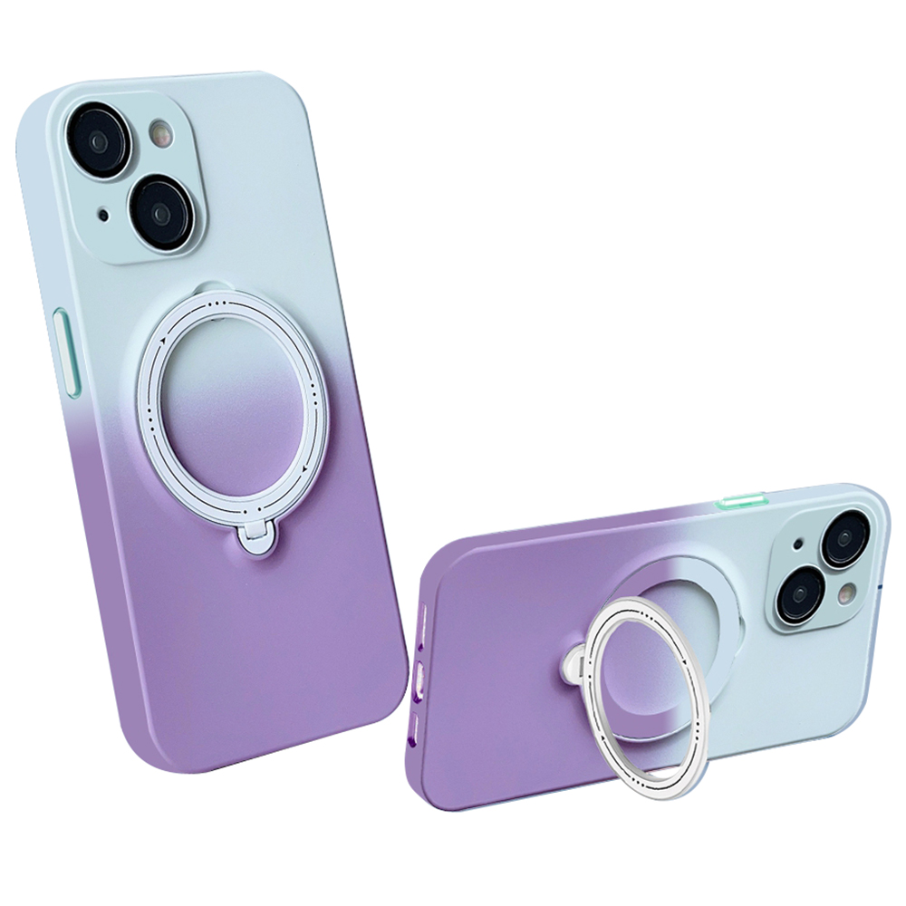 Für Das Iphone 13 Soft TPU Phone Hülle Magnetic Rotating Kickstand Gradientenabdeckung Mit Objektivschutz - Grau + Lila, iPhone 13
Für Das Iphone 13 Soft TPU Phone Hülle Magnetic Rotating Kickstand Gradientenabdeckung Mit Objektivschutz - Grau + Lila, iPhone 13