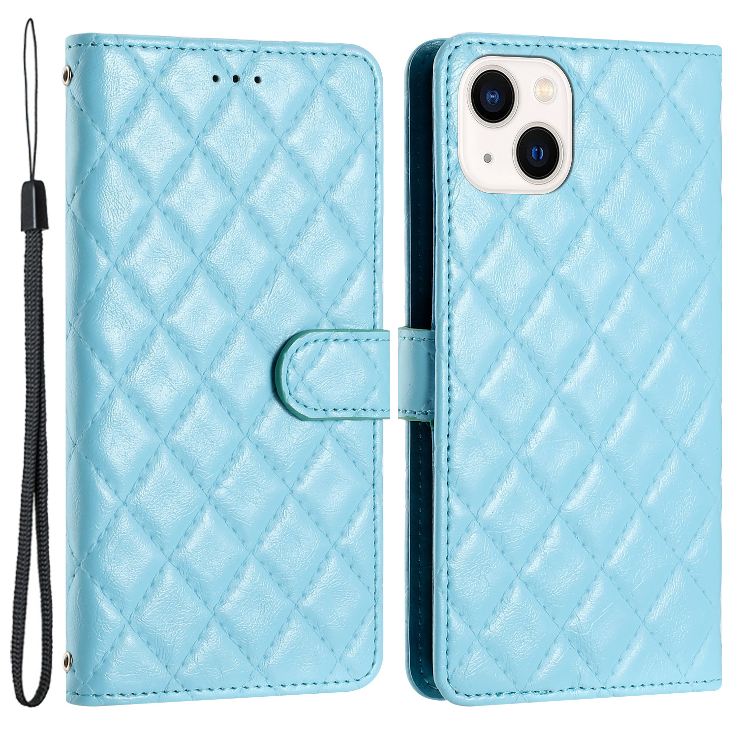 Für Das Iphone 15 Plus Drop Protection PU Leder+tpu Hülle Rhombus -stitching Line Wallet Stand Telefonabdeckung - Himmelblau, iPhone 15 Plus
Für Das Iphone 15 Plus Drop Protection PU Leder+tpu Hülle Rhombus -stitching Line Wallet Stand Telefonabdeckung - Himmelblau, iPhone 15 Plus