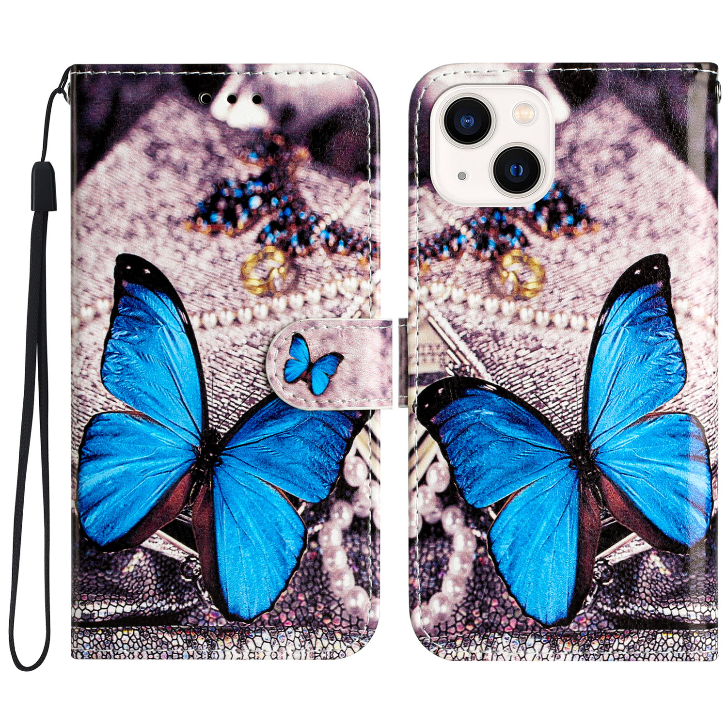 Für Das Iphone 15 Plus PU Leder Brieftaschenkoffer Muster Druckständer Schutzhelfer -telefonabdeckung - Blauer Schmetterling, iPhone 15 Plus
Für Das Iphone 15 Plus PU Leder Brieftaschenkoffer Muster Druckständer Schutzhelfer -telefonabdeckung - Blauer Schmetterling, iPhone 15 Plus