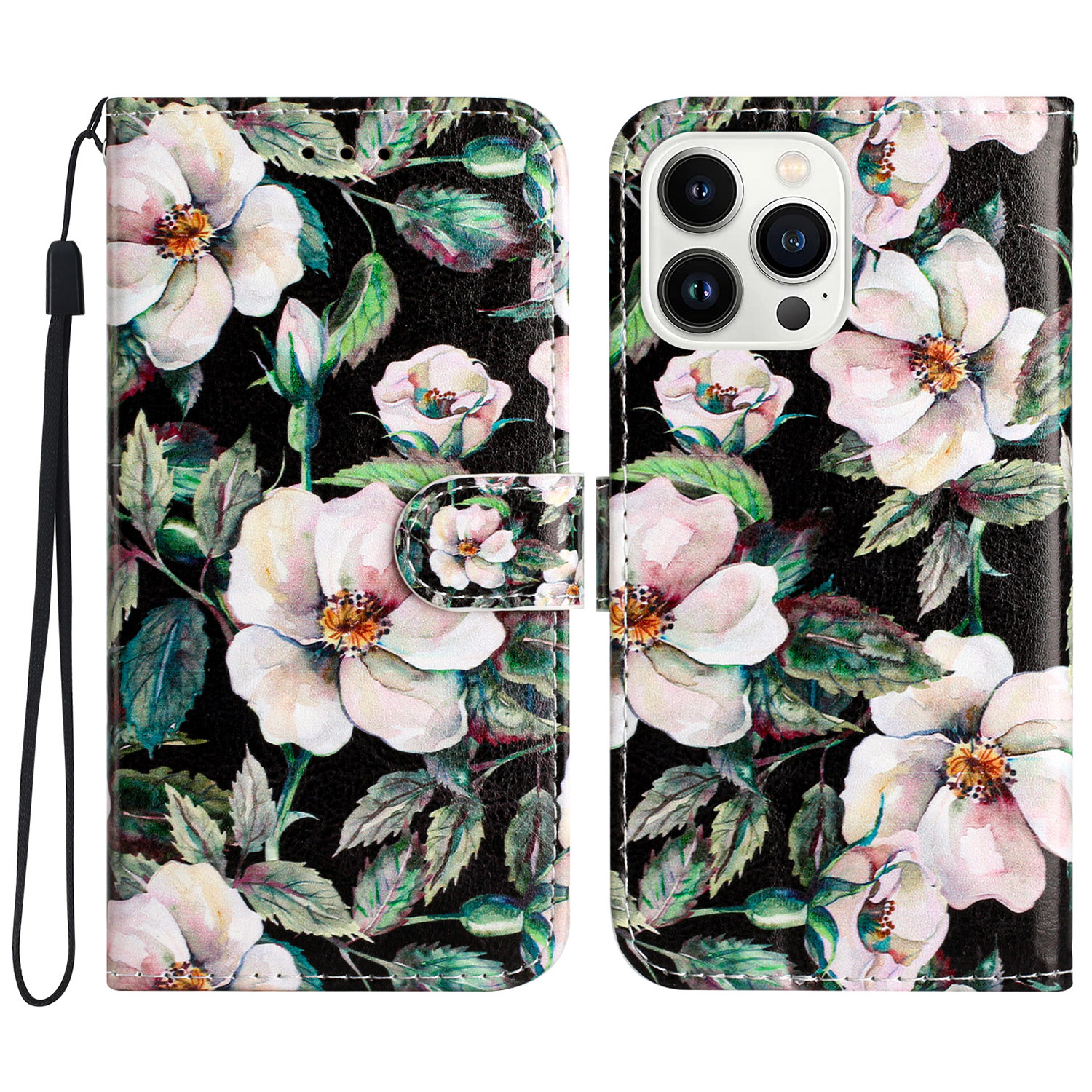 Für Iphone 15 Ultra-brieftasche PU Leder-ständer Hülle Muster Druck Anti-kratzer-telefonabdeckung - Magnolie, iPhone 15 Pro Max
Für Iphone 15 Ultra-brieftasche PU Leder-ständer Hülle Muster Druck Anti-kratzer-telefonabdeckung - Magnolie, iPhone 15 Pro Max