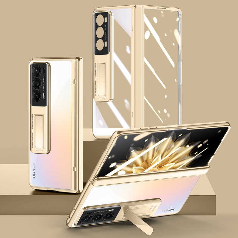 Für Ehrenmagie V2 5G Clear PC Phone Hülle Scharnierschutz Elektroplierend Kickstand Cover Mit HD -temperaturglasfilm - Gold, Honor Magic V2 5G
Für Ehrenmagie V2 5G Clear PC Phone Hülle Scharnierschutz Elektroplierend Kickstand Cover Mit HD -temperaturglasfilm - Gold, Honor Magic V2 5G