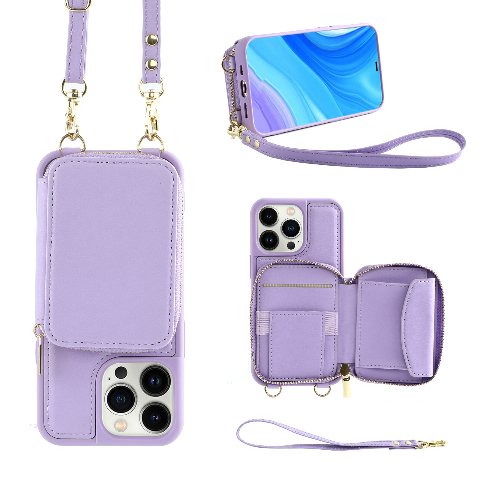 Für Iphone 12 / 12 Pro Reißverschluss Brieftasche Telefon Kickstand Hülle RFID Blockierende TPU -abdeckung Lederbeschichtet - Lila, iPhone 12
Für Iphone 12 / 12 Pro Reißverschluss Brieftasche Telefon Kickstand Hülle RFID Blockierende TPU -abdeckung Lederbeschichtet - Lila, iPhone 12