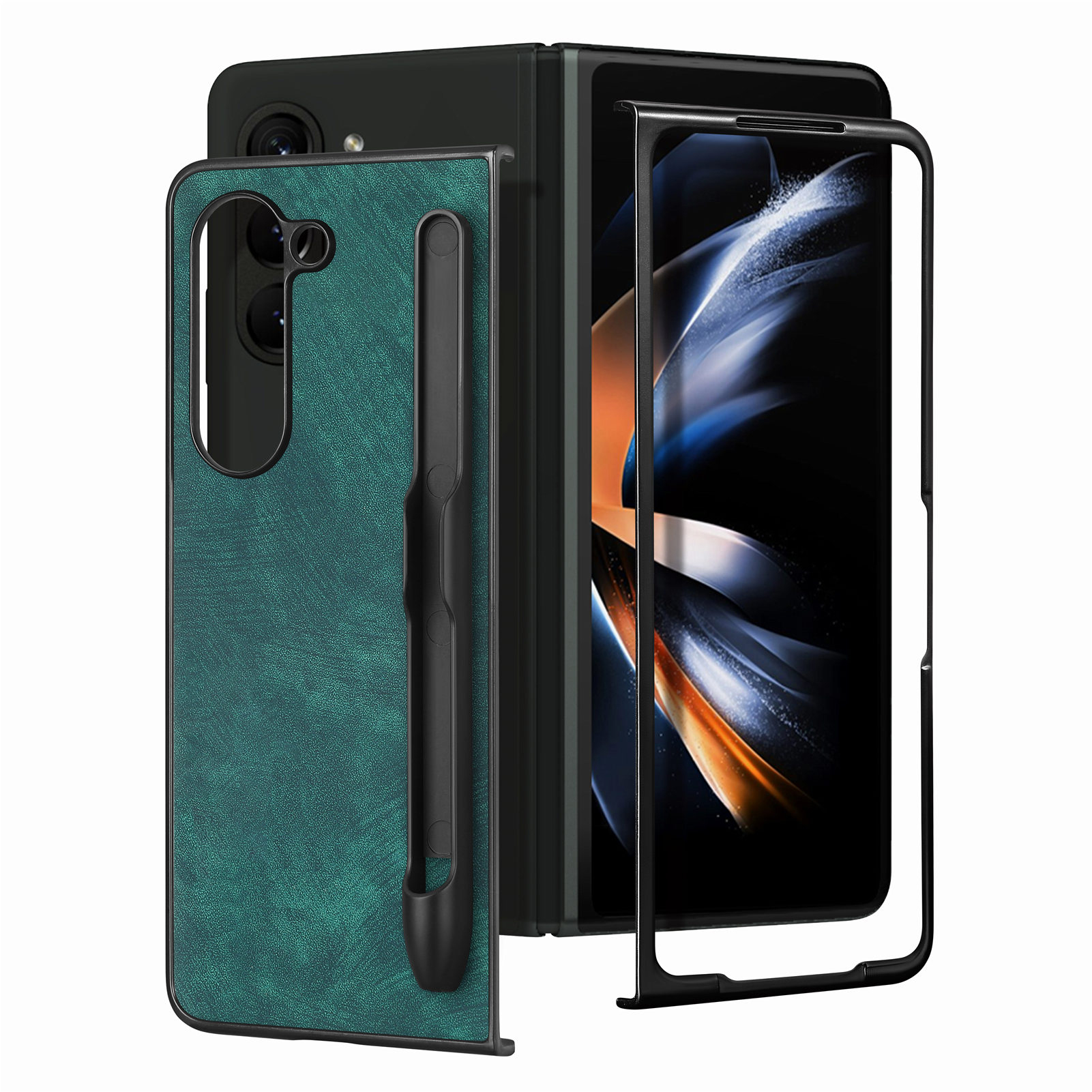 Für Samsung Galaxy Z Fold5 5G Vintage Stoßdämpfer Phone Hülle PU Leder + PC Stiftschlitz -designabdeckung - Grün, Galaxy Z Fold5 5G
Für Samsung Galaxy Z Fold5 5G Vintage Stoßdämpfer Phone Hülle PU Leder + PC Stiftschlitz -designabdeckung - Grün, Galaxy Z Fold5 5G