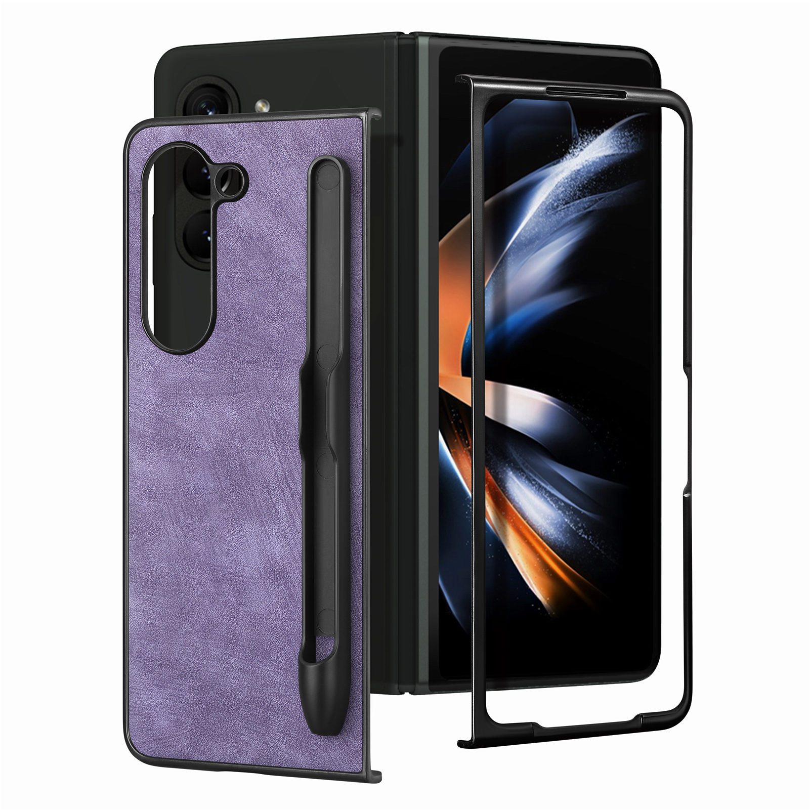 Für Samsung Galaxy Z Fold5 5G Vintage Stoßdämpfer Phone Hülle PU Leder + PC Stiftschlitz -designabdeckung - Lila, Galaxy Z Fold5 5G
Für Samsung Galaxy Z Fold5 5G Vintage Stoßdämpfer Phone Hülle PU Leder + PC Stiftschlitz -designabdeckung - Lila, Galaxy Z Fold5 5G