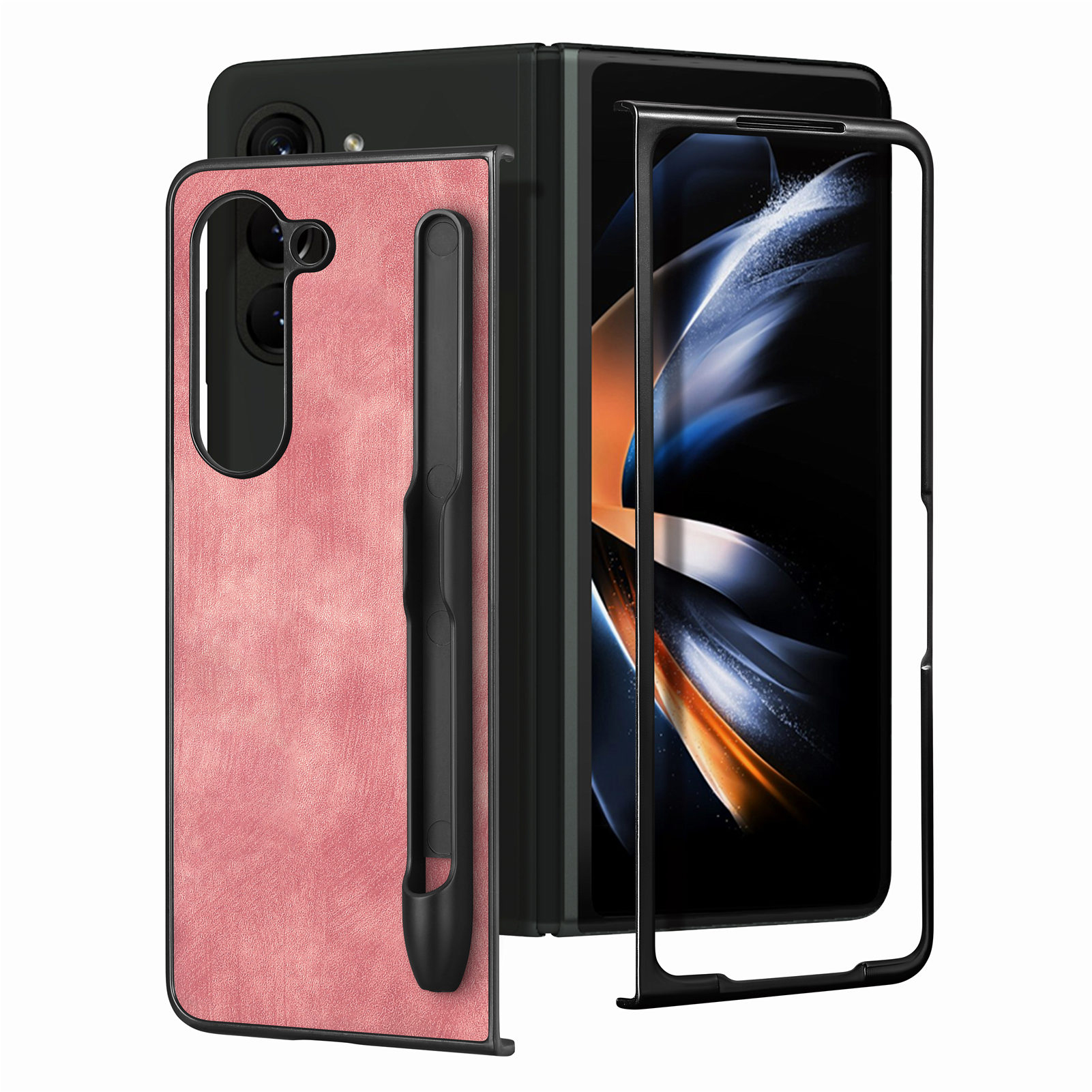 Für Samsung Galaxy Z Fold5 5G Vintage Stoßdämpfer Phone Hülle PU Leder + PC Stiftschlitz -designabdeckung - Rosa, Galaxy Z Fold5 5G
Für Samsung Galaxy Z Fold5 5G Vintage Stoßdämpfer Phone Hülle PU Leder + PC Stiftschlitz -designabdeckung - Rosa, Galaxy Z Fold5 5G