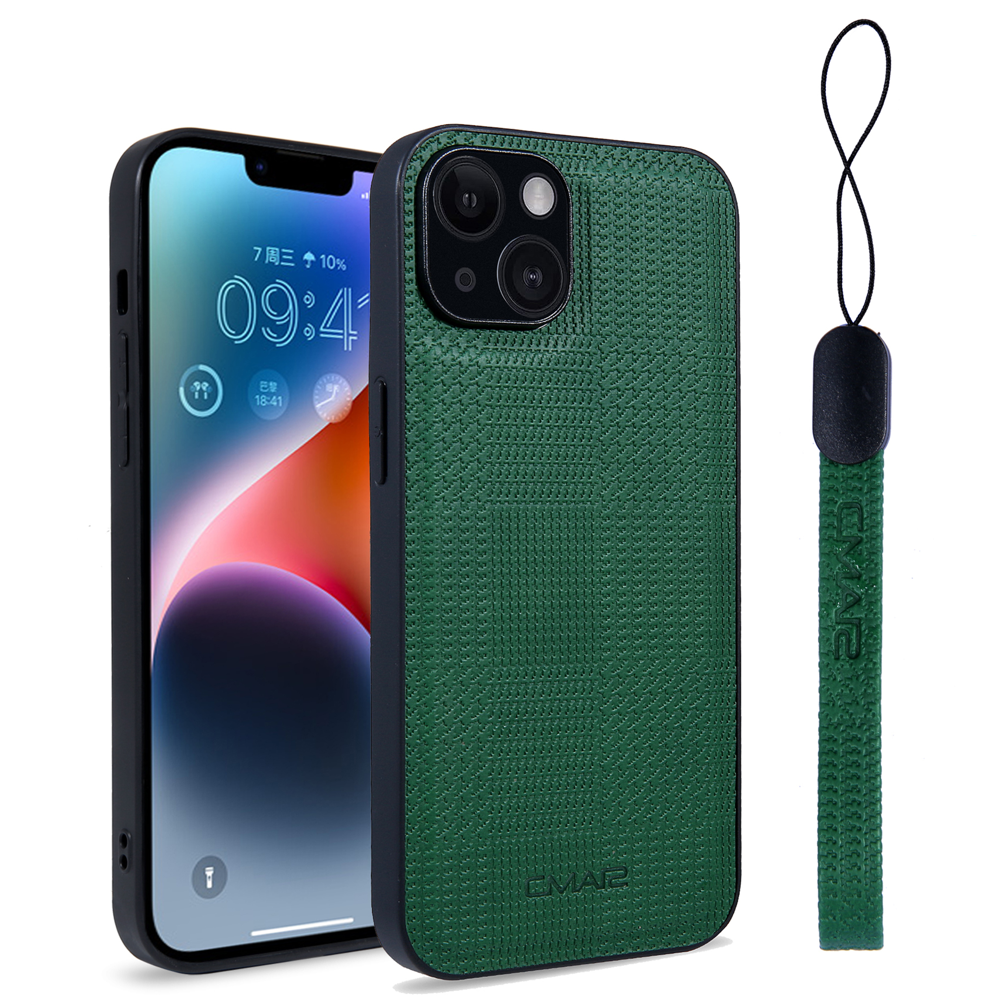CMAI2 -schutzhülle Für Iphone 14 Plus Strukturierte Geprägte PU+PC+TPU Slim Telefonabdeckung Mit Riemen - Grün, iPhone 14 Plus
CMAI2 -schutzhülle Für Iphone 14 Plus Strukturierte Geprägte PU+PC+TPU Slim Telefonabdeckung Mit Riemen - Grün, iPhone 14 Plus