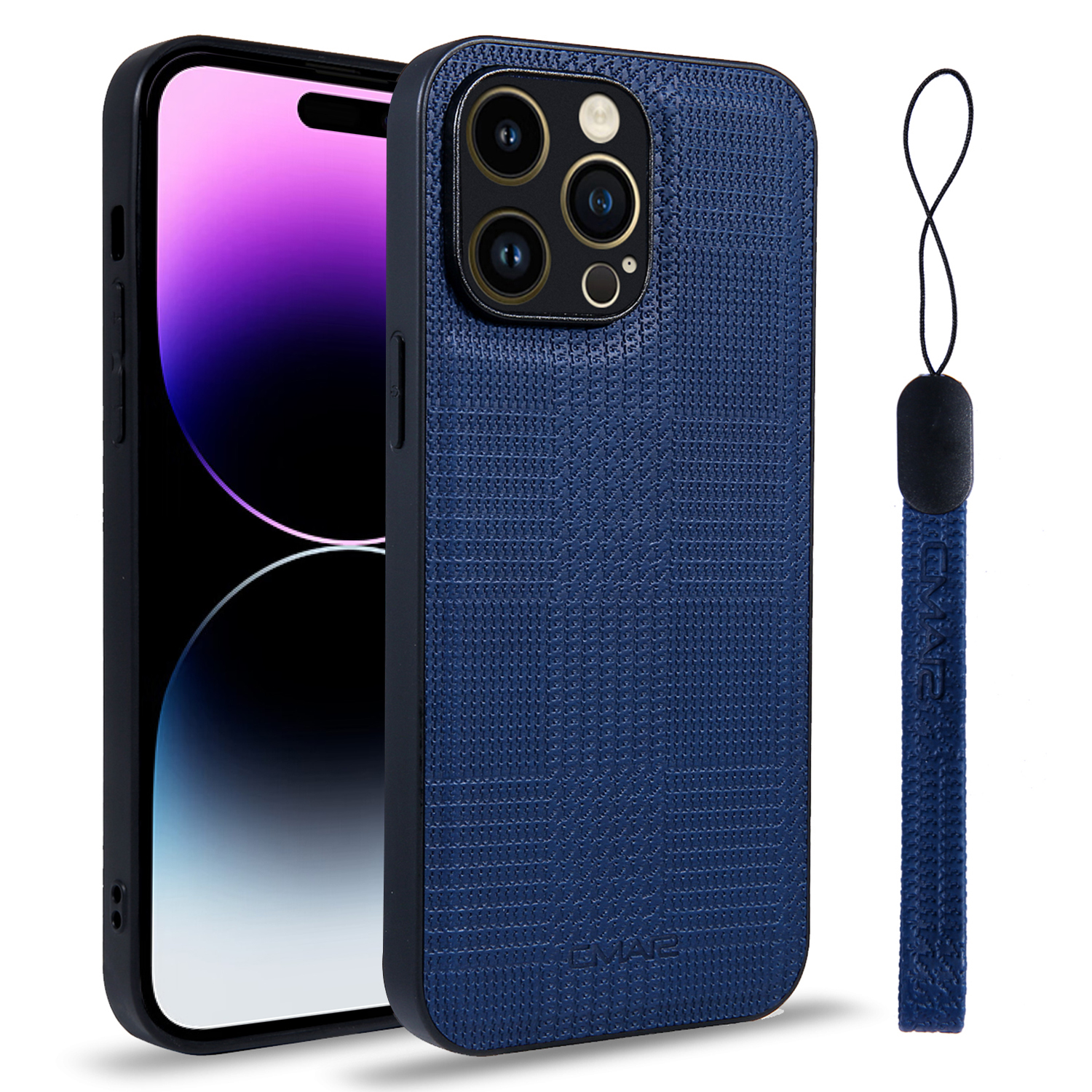 CMAI2 Schocksicheres Koffer Für Iphone 14 Pro Max Slim Hülle Textured Gedruckter PU+PC+TPU -telefonschale Mit Riemen - Blau, iPhone 14 Pro Max
CMAI2 Schocksicheres Koffer Für Iphone 14 Pro Max Slim Hülle Textured Gedruckter PU+PC+TPU -telefonschale Mit Riemen - Blau, iPhone 14 Pro Max