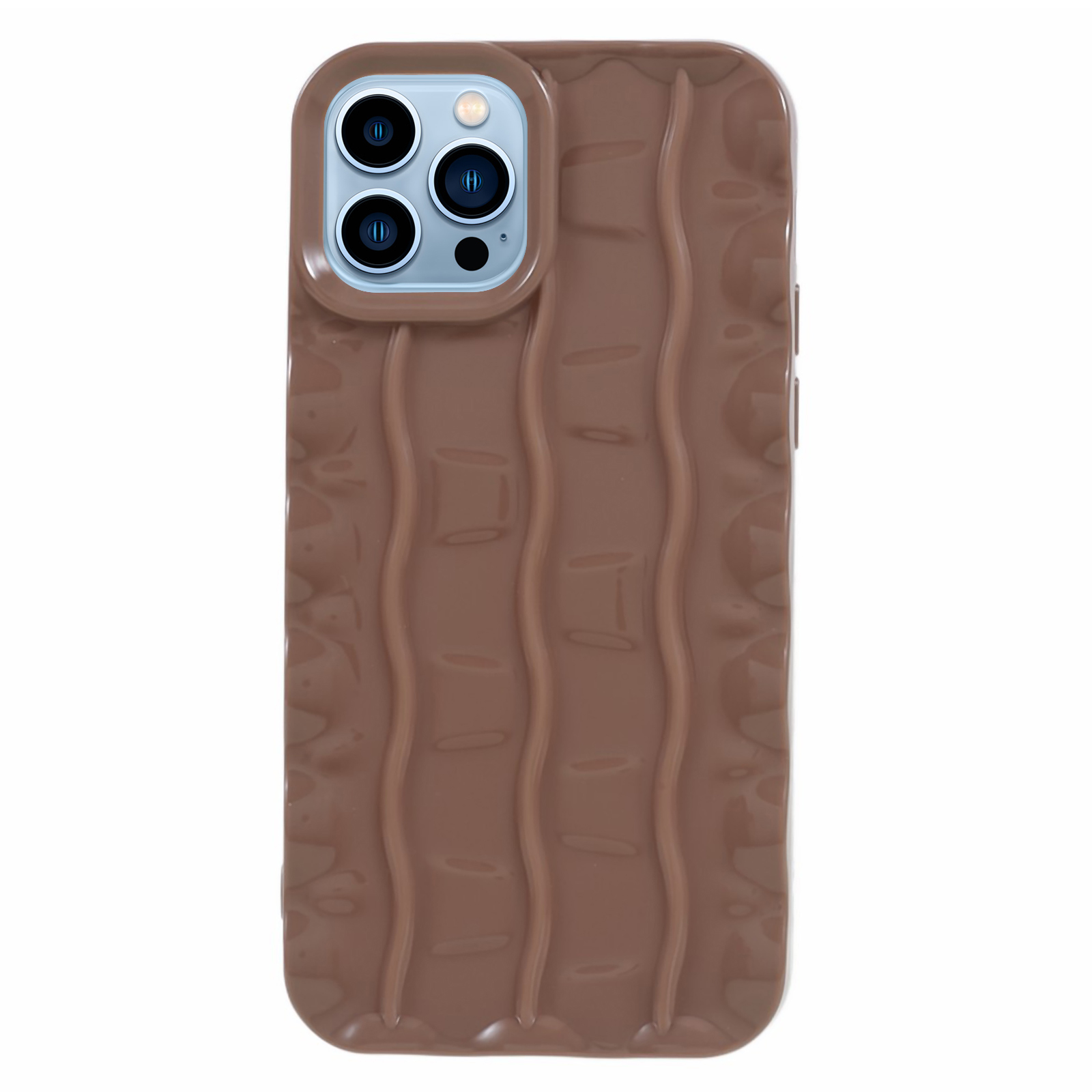 Für Iphone 12 / 12 Pro Phone Case Soft TPU 3D Striped Muster Design Anti-drop-abdeckung - Braun, iPhone 12
Für Iphone 12 / 12 Pro Phone Case Soft TPU 3D Striped Muster Design Anti-drop-abdeckung - Braun, iPhone 12