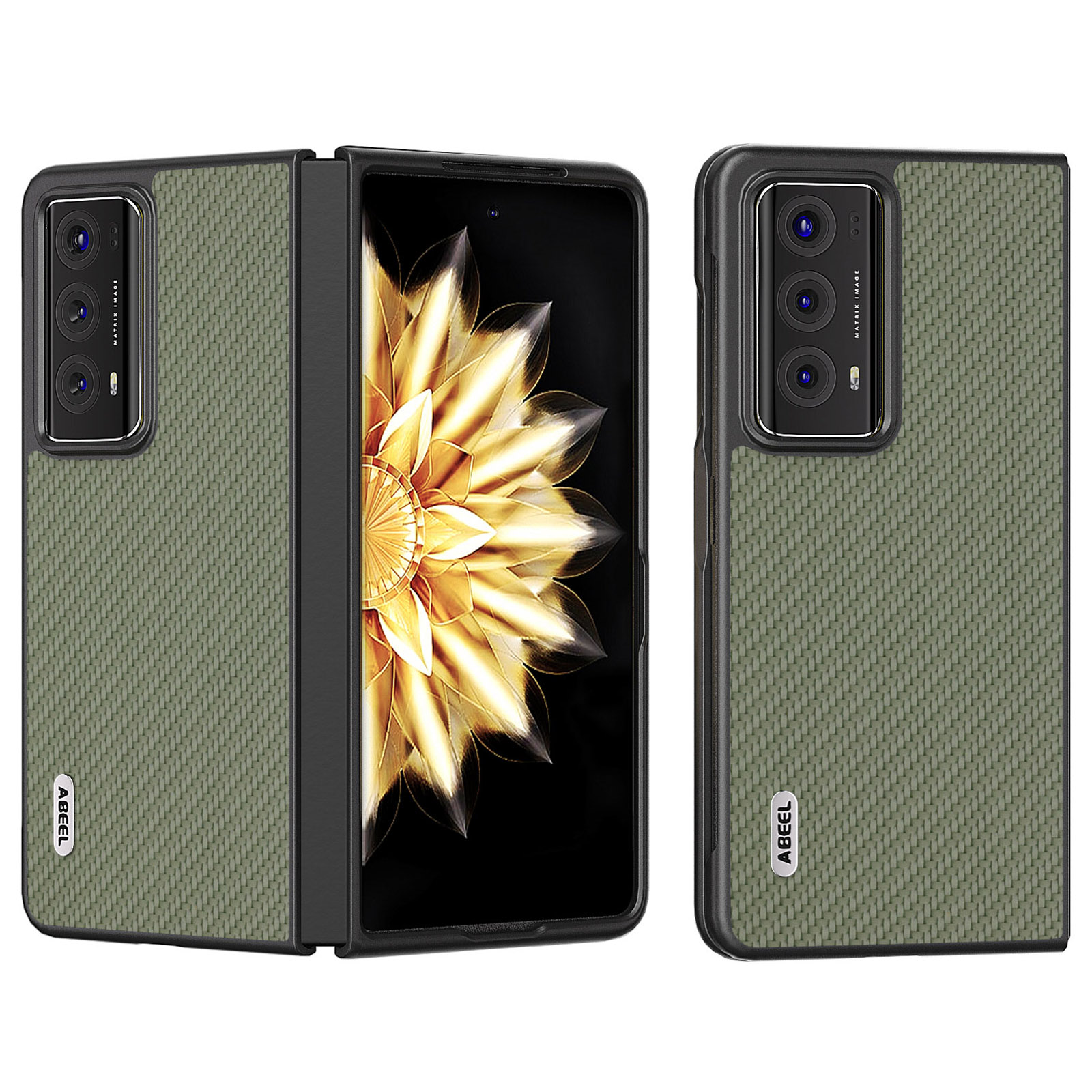 ABEEL Für Ehrenmagie V2 5G Hartes PC + PU -schutzhülle Kohlefaser Textur Faltet Telefonabdeckung - Hellgrün, Honor Magic V2 5G
ABEEL Für Ehrenmagie V2 5G Hartes PC + PU -schutzhülle Kohlefaser Textur Faltet Telefonabdeckung - Hellgrün, Honor Magic V2 5G