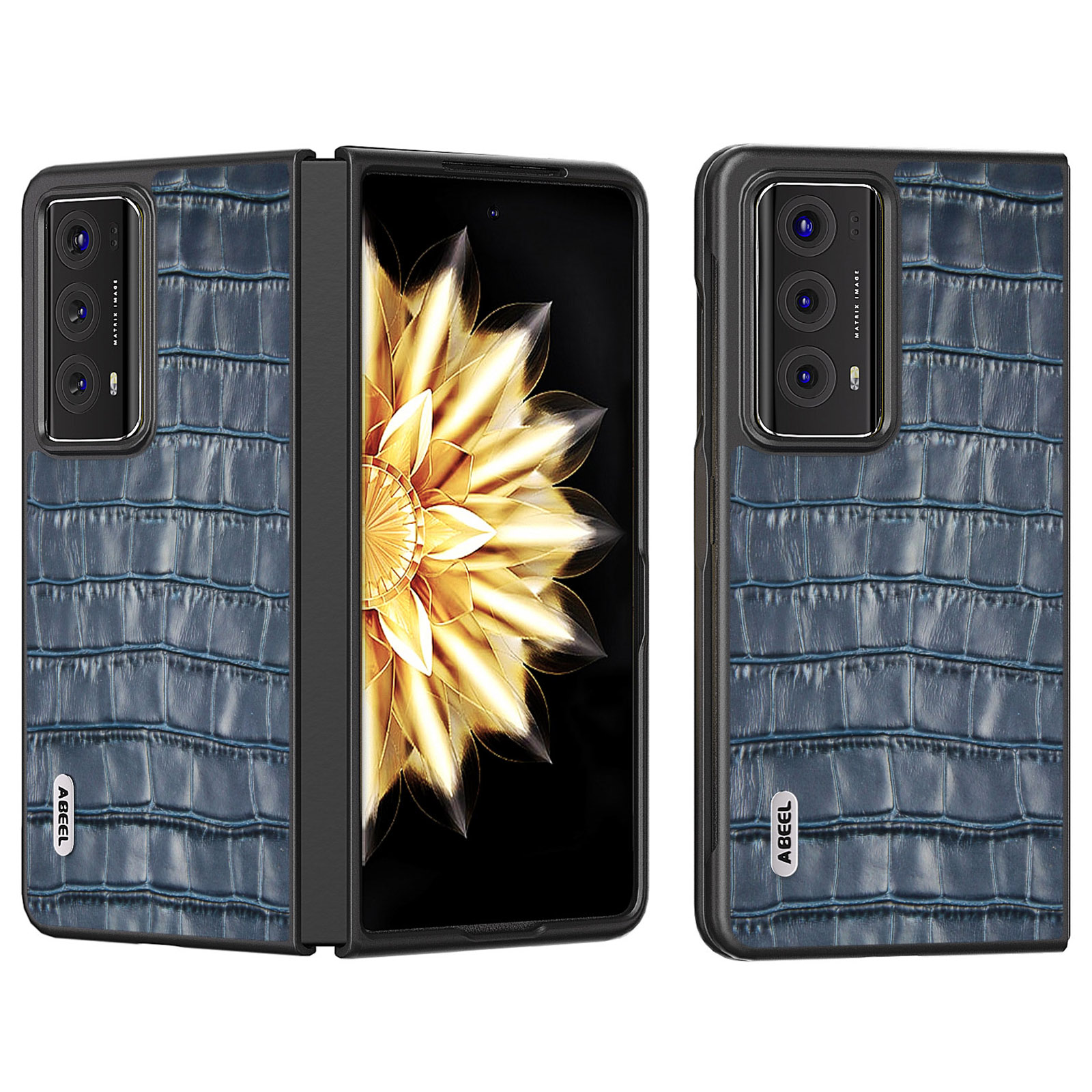 ABEEL Für Ehrenmagie V2 5G Echtes Kuhleder + PC Cover Crocodile Textur Stoßdelikte Telefonhülle - Blau, Honor Magic V2 5G
ABEEL Für Ehrenmagie V2 5G Echtes Kuhleder + PC Cover Crocodile Textur Stoßdelikte Telefonhülle - Blau, Honor Magic V2 5G