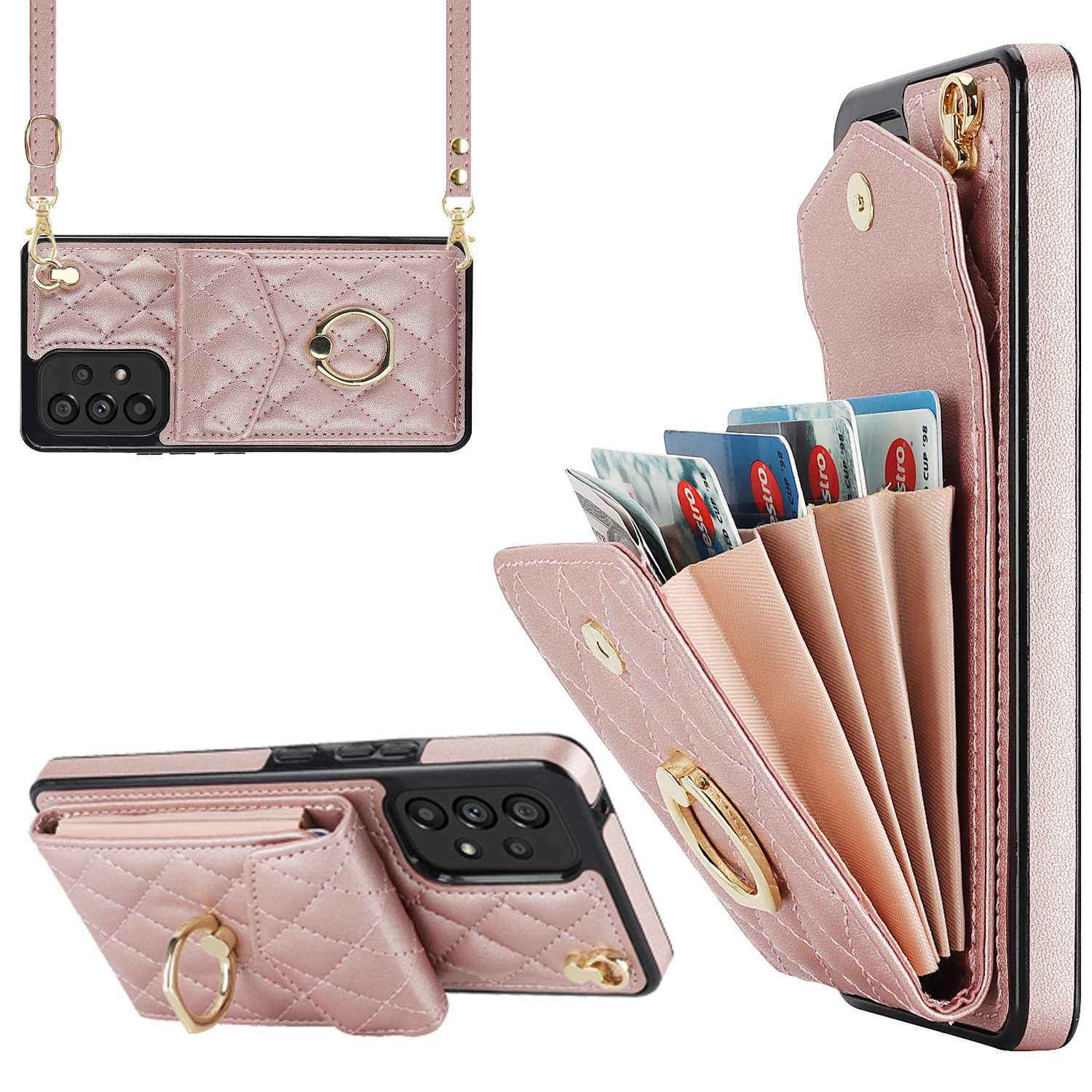Mobiltelefon Zurückkoffer Für Samsung Galaxy A13 4G / 5G PU Leder+tpu Ring Kickstand Mehrfachkarten -slots RFID -blockierabdeckung - Roségold, Galaxy A13 4G
Mobiltelefon Zurückkoffer Für Samsung Galaxy A13 4G / 5G PU Leder+tpu Ring Kickstand Mehrfachkarten -slots RFID -blockierabdeckung - Roségold, Galaxy A13 4G